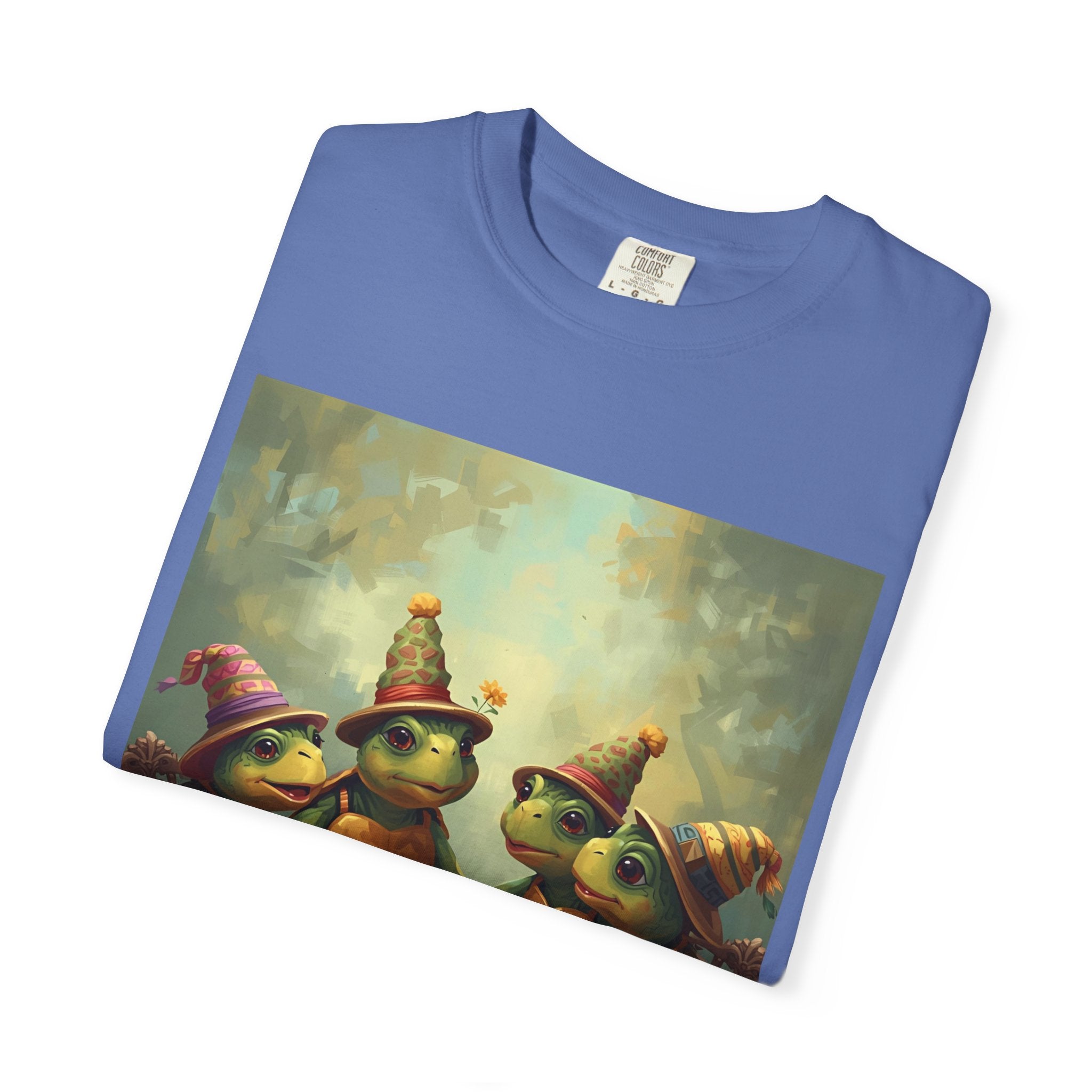 Whimsical Turtle Unisex Garment-Dyed T-shirt