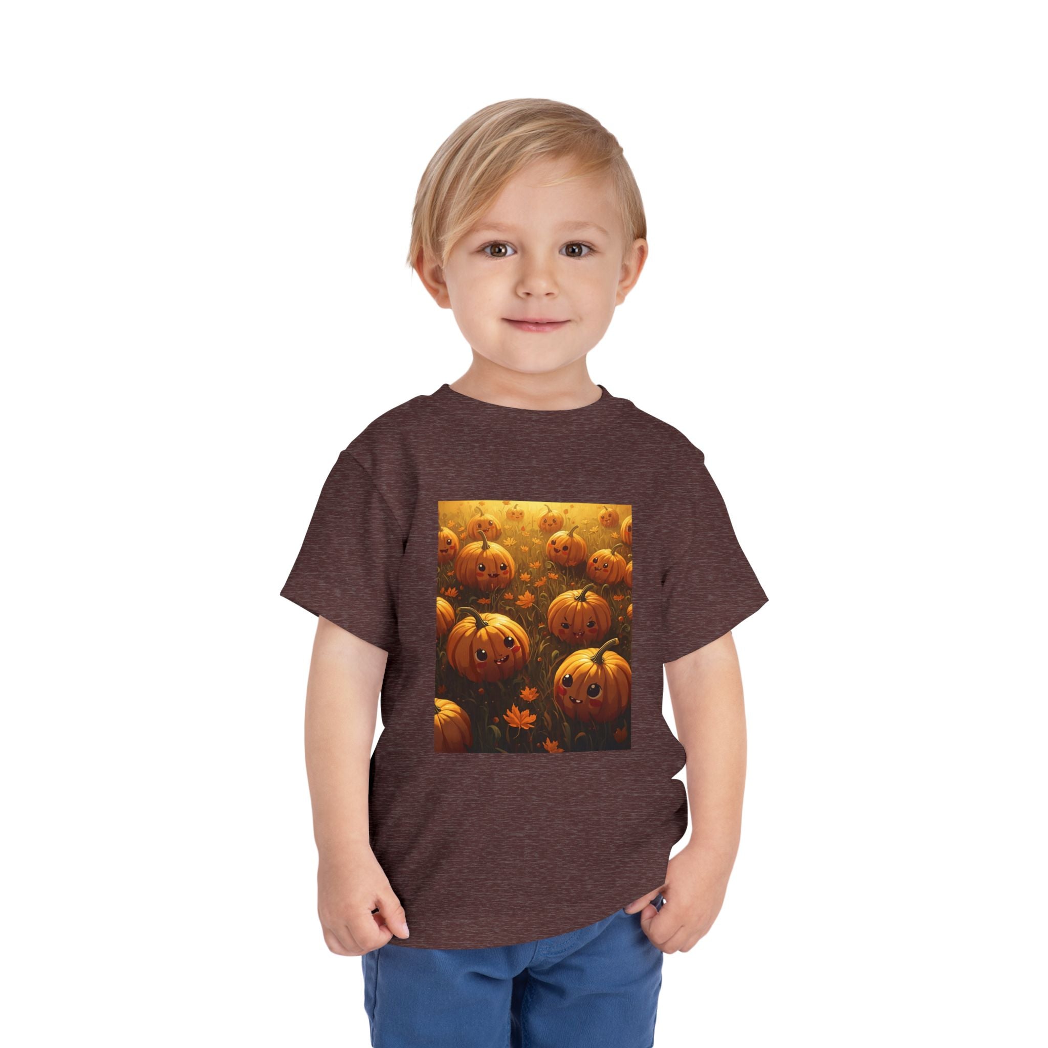 Pumpkin Halloween Toddler Tee - Cute Halloween Shirt, Fall Outfit, Pumpkin Lovers Gift, Kids Halloween Apparel, Toddler Party Tee