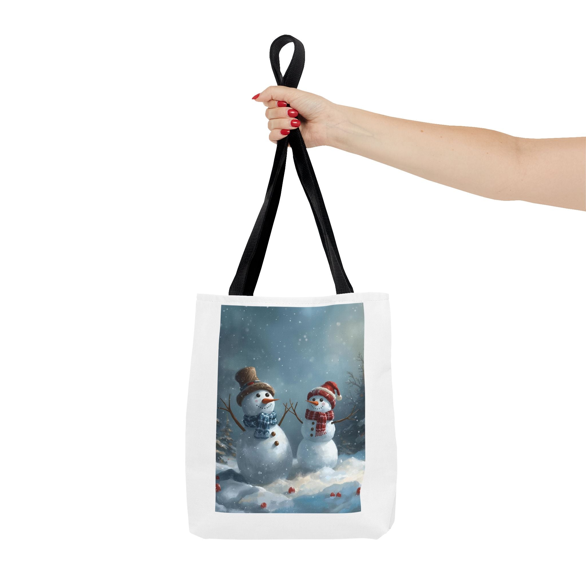 Christmas Snowman Holiday Tote Bag, Festive Bag for Christmas, Winter Shopping, Gift for Her, Reusable Eco-Friendly, Merry Holidays
