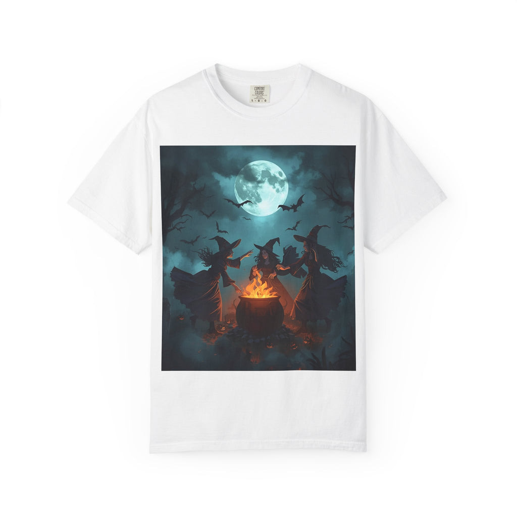 Spooky Halloween T-Shirt, Witchy Vibes Shirt, Unisex Spooky Tee, Halloween Costume Top, Witch Cauldron Graphic Shirt