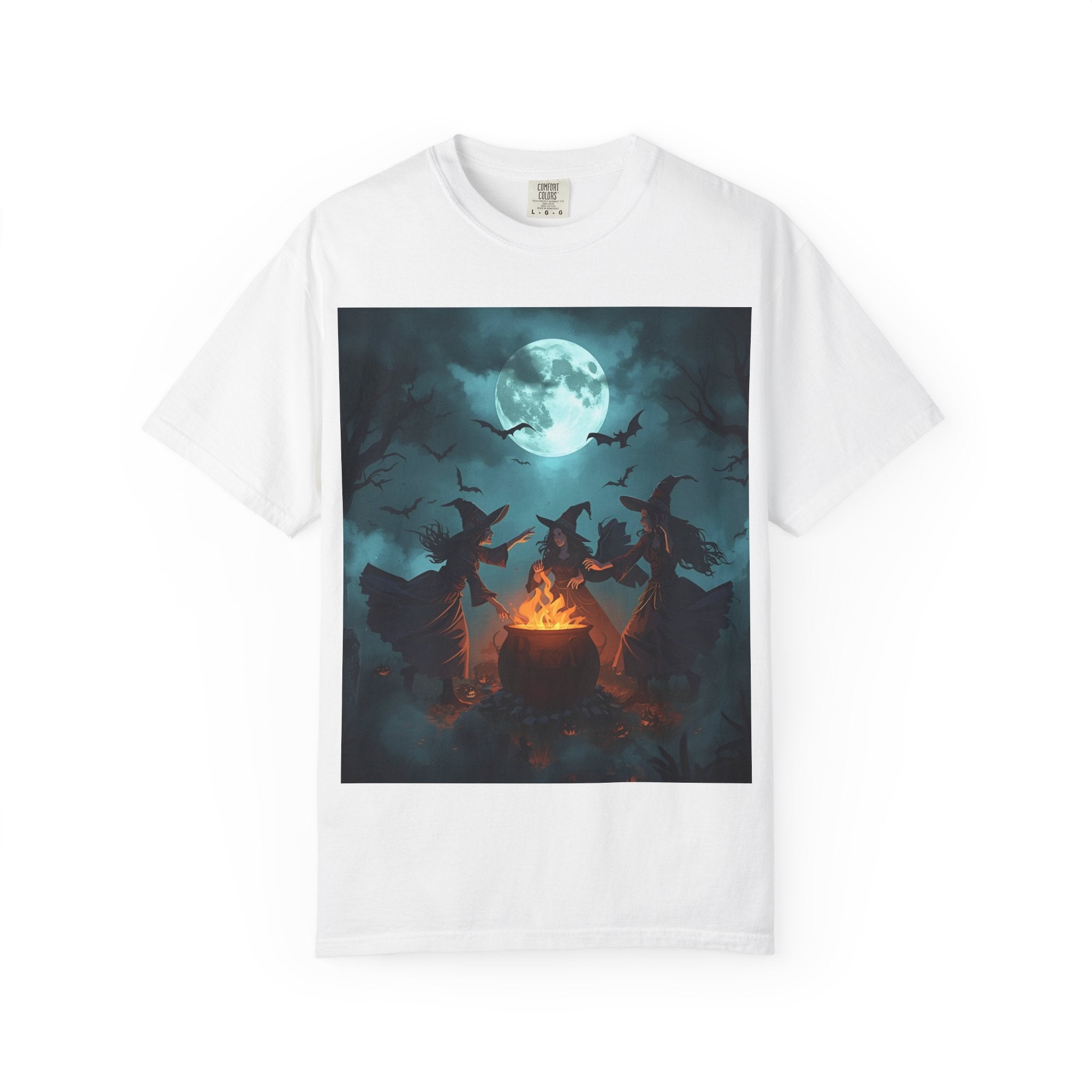 Spooky Halloween T-Shirt, Witchy Vibes Shirt, Unisex Spooky Tee, Halloween Costume Top, Witch Cauldron Graphic Shirt