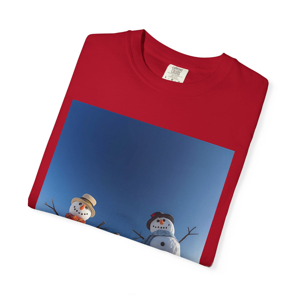 Festive Christmas Winter Wonderland Snowman T-shirt, Holiday Apparel, Christmas Gift, Unisex Tees, Cozy Winter Outfit, Family Fun