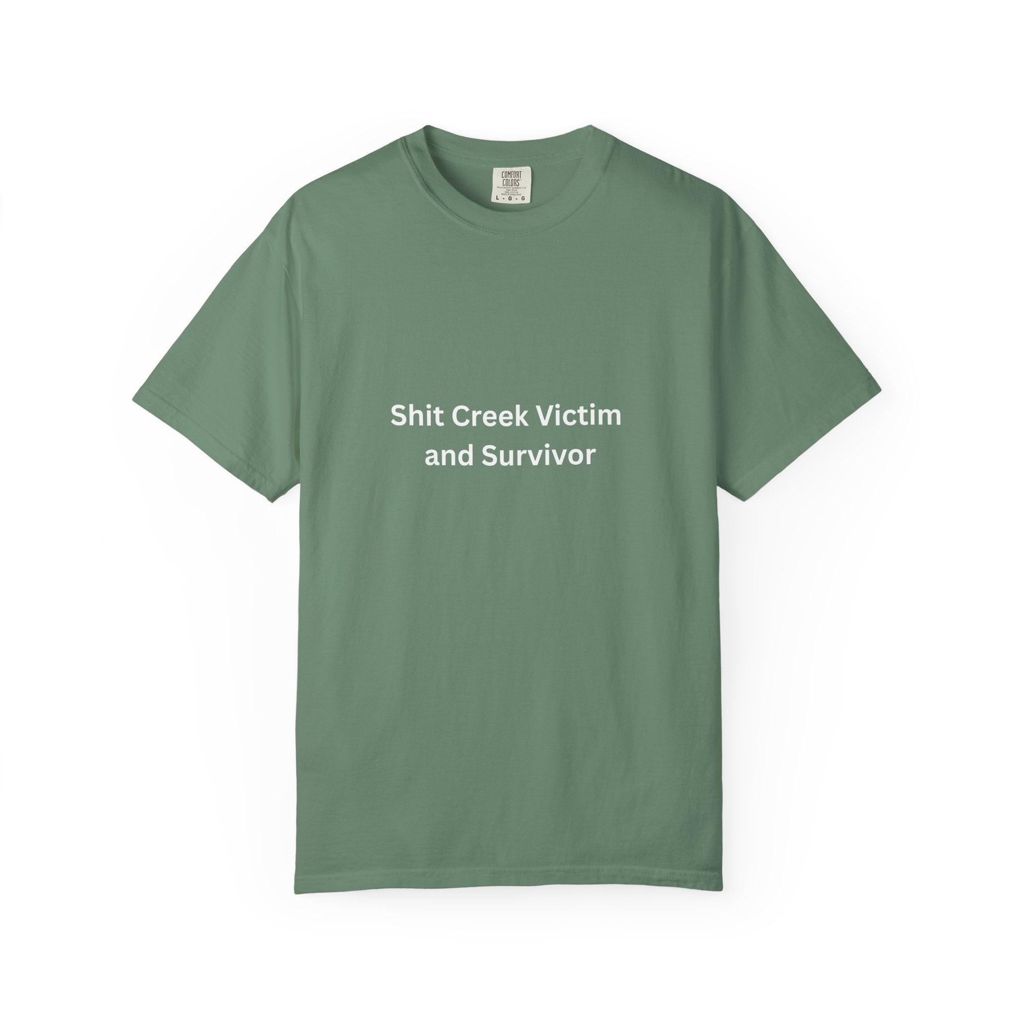 Shit Creek Survivor Garment-Dyed T-Shirt - Soft, Stylish, Perfect for Everyday Wear, Casual Outings, Gifts for Birthdays or Holidays