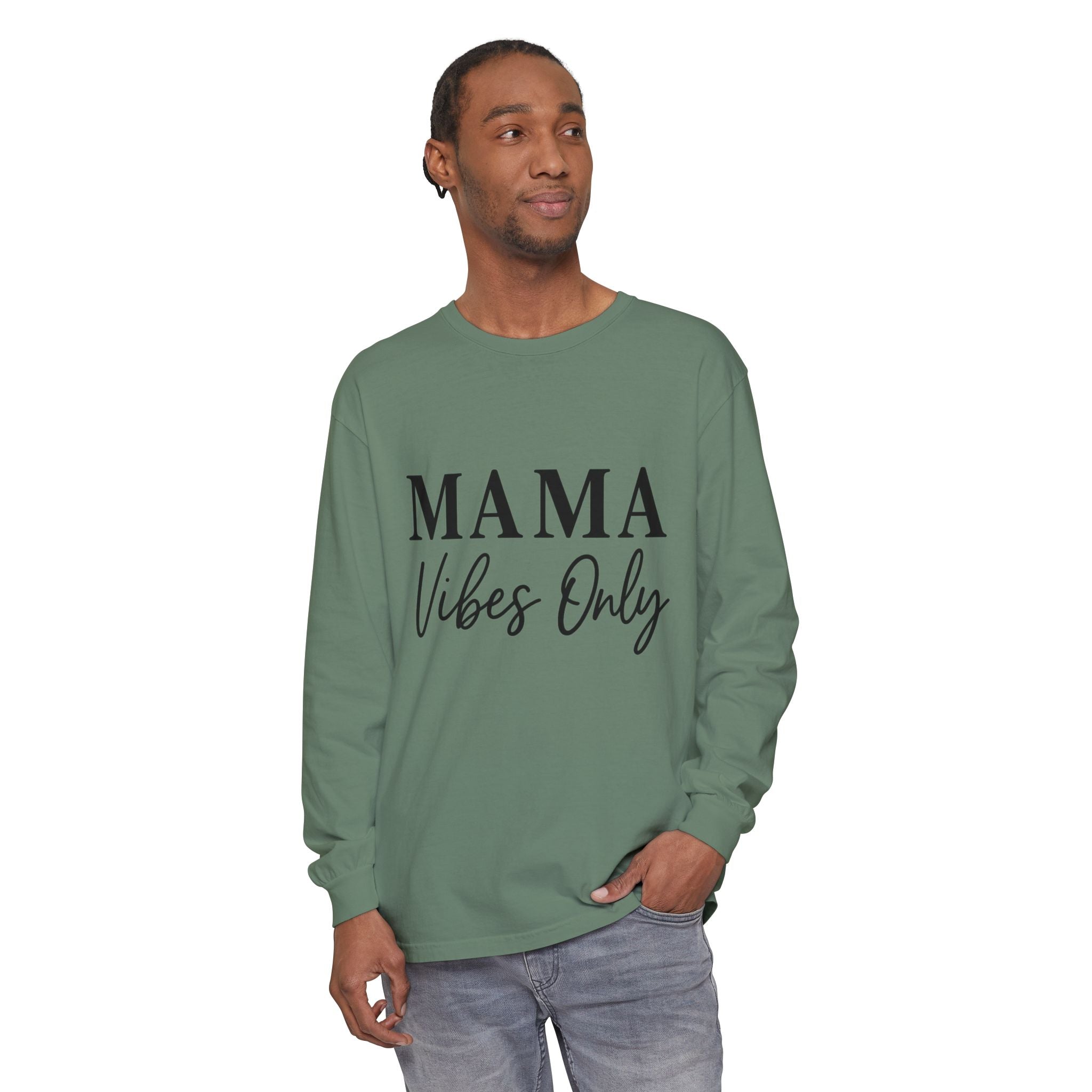 Mama Mode Mama Vibes Only Long Sleeve Tee