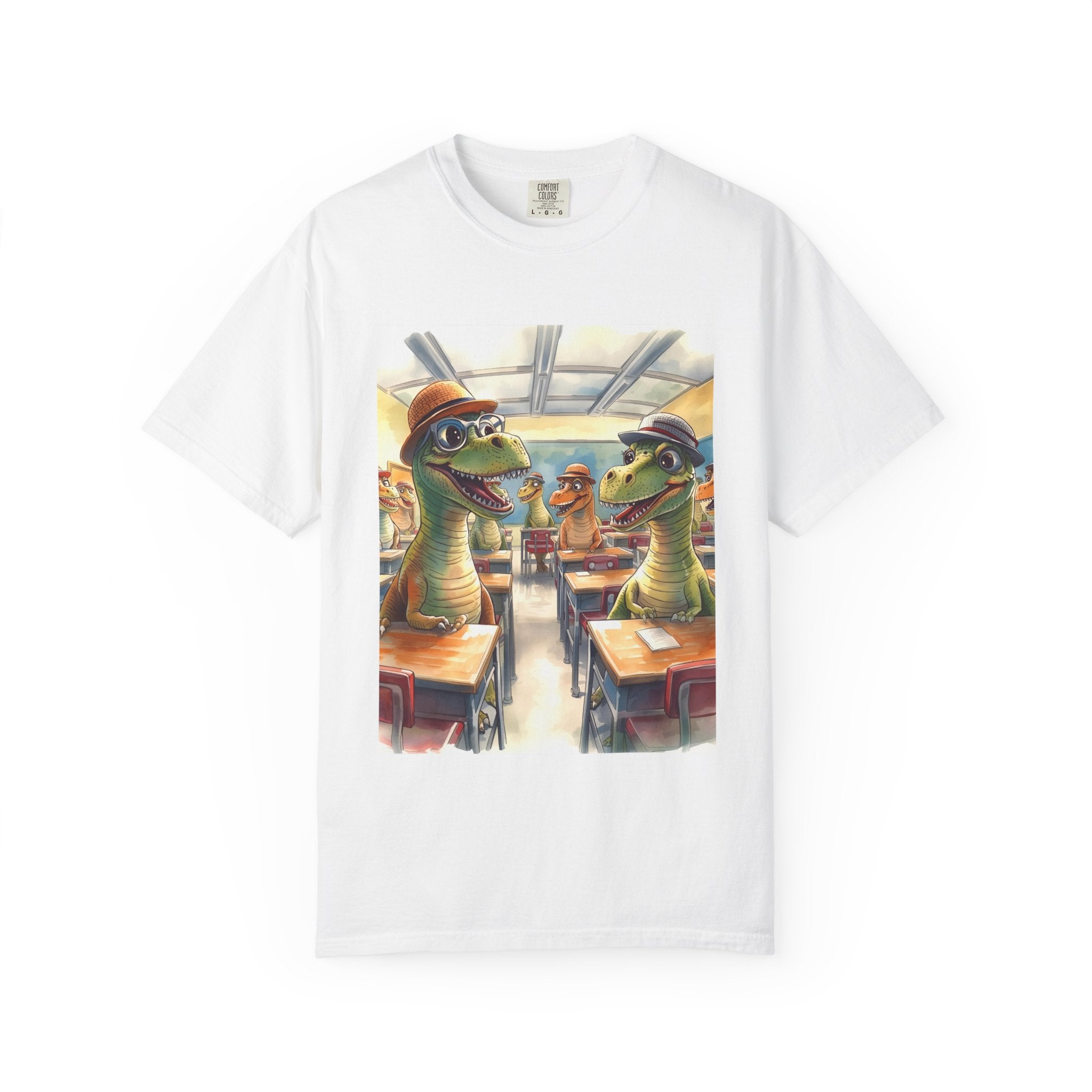 Dinosaur Classroom Unisex T-shirt, Fun Gift for Kids, Cool Graphic Tee for Teachers, Classroom Humor Outfit, Unique Dino Design