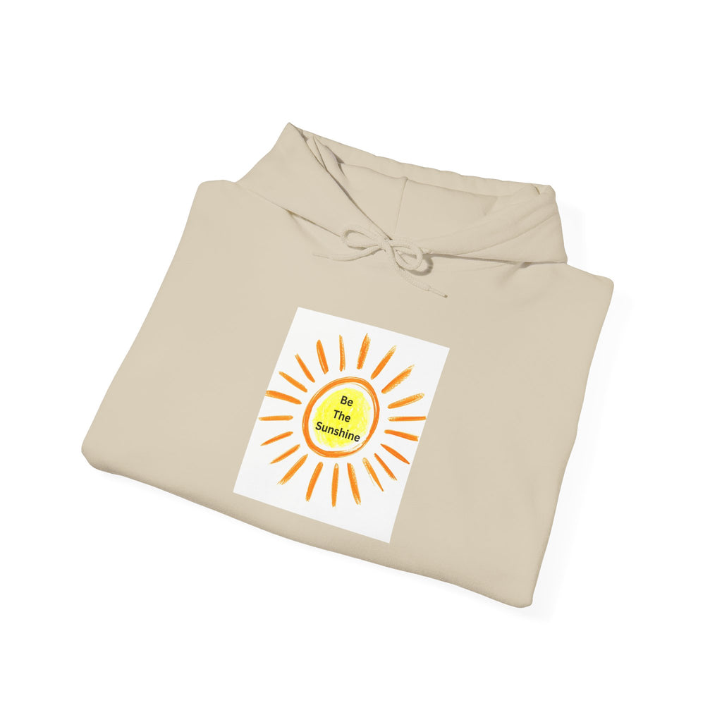 Be The Sunshine Smiley Sun Graphic Hoodie - Cozy, Unisex Sweatshirt for Summer, Festivals, Birthdays, Gifts, Stylish Apparel
