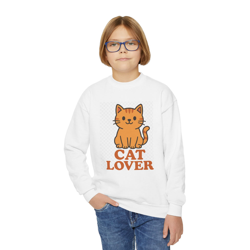 Cat Lover Youth Crewneck Sweatshirt