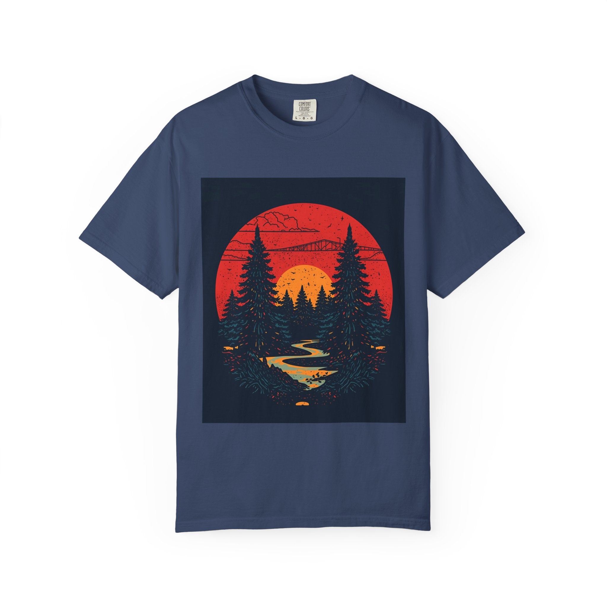 Nature Sunset Unisex T-shirt, Outdoor Adventure Tee, Camping Shirt, Hiking Gear, Mens and Womens Apparel