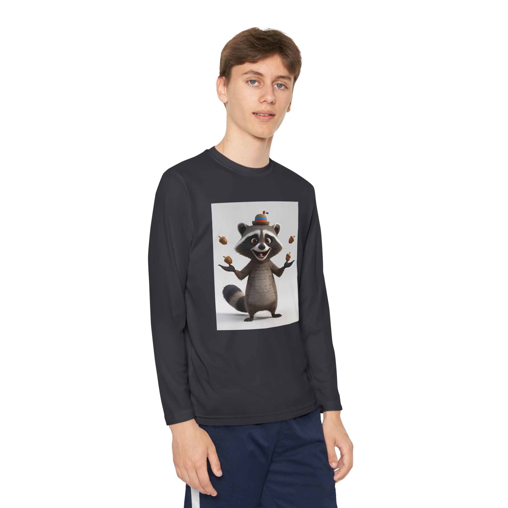 Raccoon Youth Long Sleeve Competitor Tee