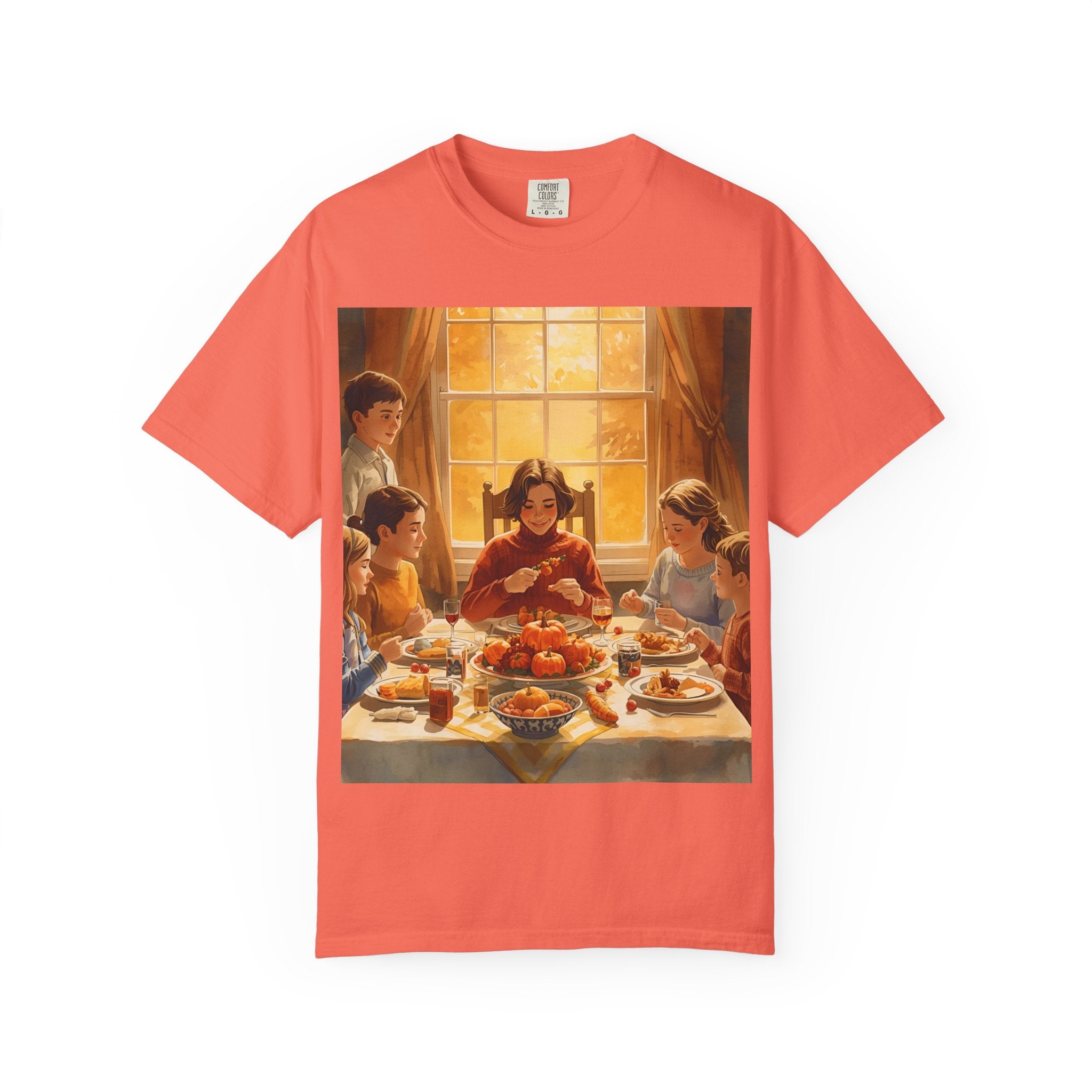 Thankful Family Dinner T-shirt, Unisex Tee, Fall Apparel, Cozy Top, Gift for Thanksgiving Lovers, Family Gathering Shirt