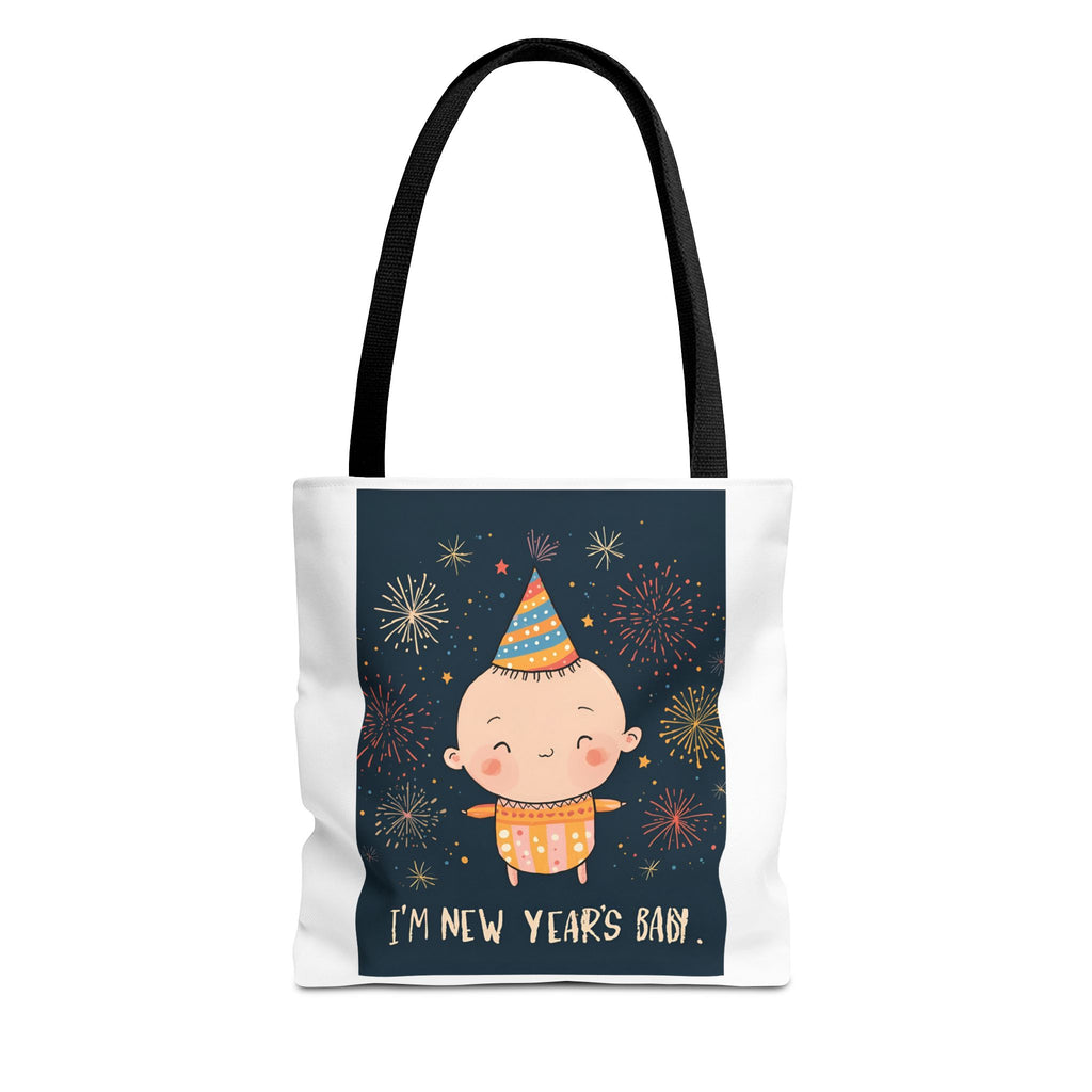 New Year's Baby Tote Bag, Cute Baby Bag, Holiday Gift, Party Essential, Fun Life Accessory, Festive Shopping Bag, New Year's Celebration