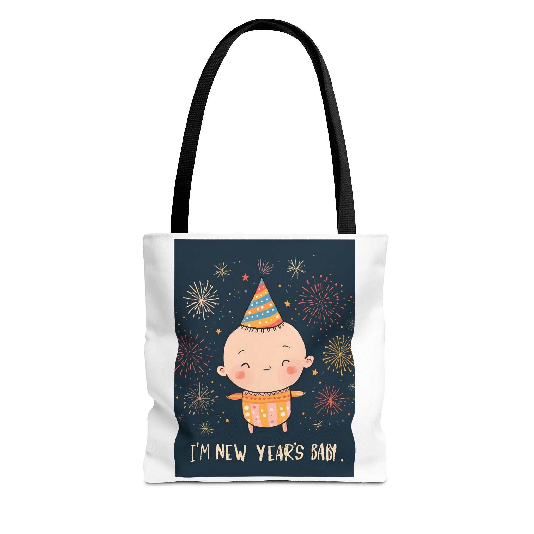 New Year's Baby Tote Bag, Cute Baby Bag, Holiday Gift, Party Essential, Fun Life Accessory, Festive Shopping Bag, New Year's Celebration