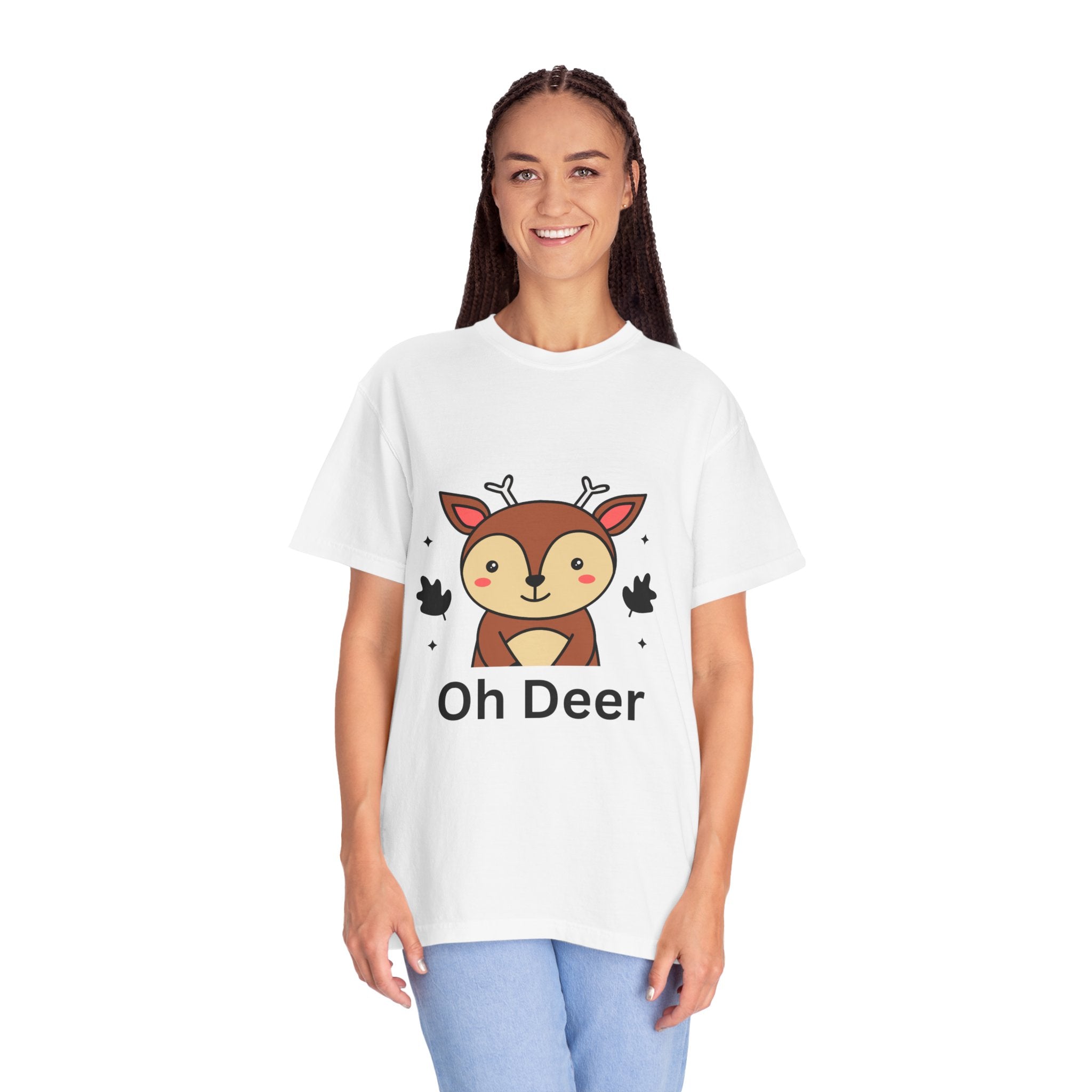 Cute 'Oh Deer' Unisex T-Shirt, Funny Animal Tee, Gift for Animal Lovers, Perfect for Birthdays and Holidays, Casual Wear