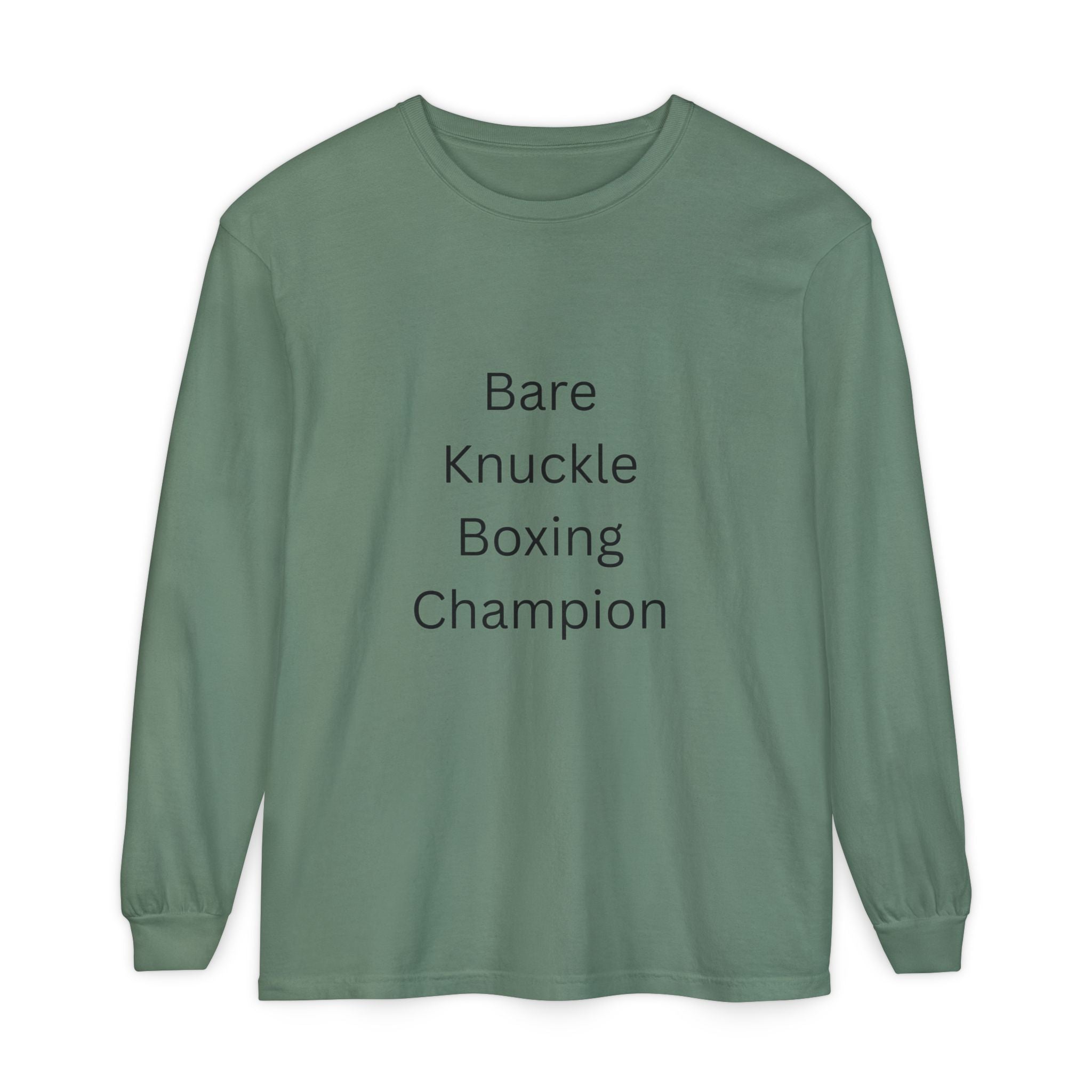 Bare Knuckle Boxing Champion Unisex Garment-dyed Long Sleeve T-Shirt
