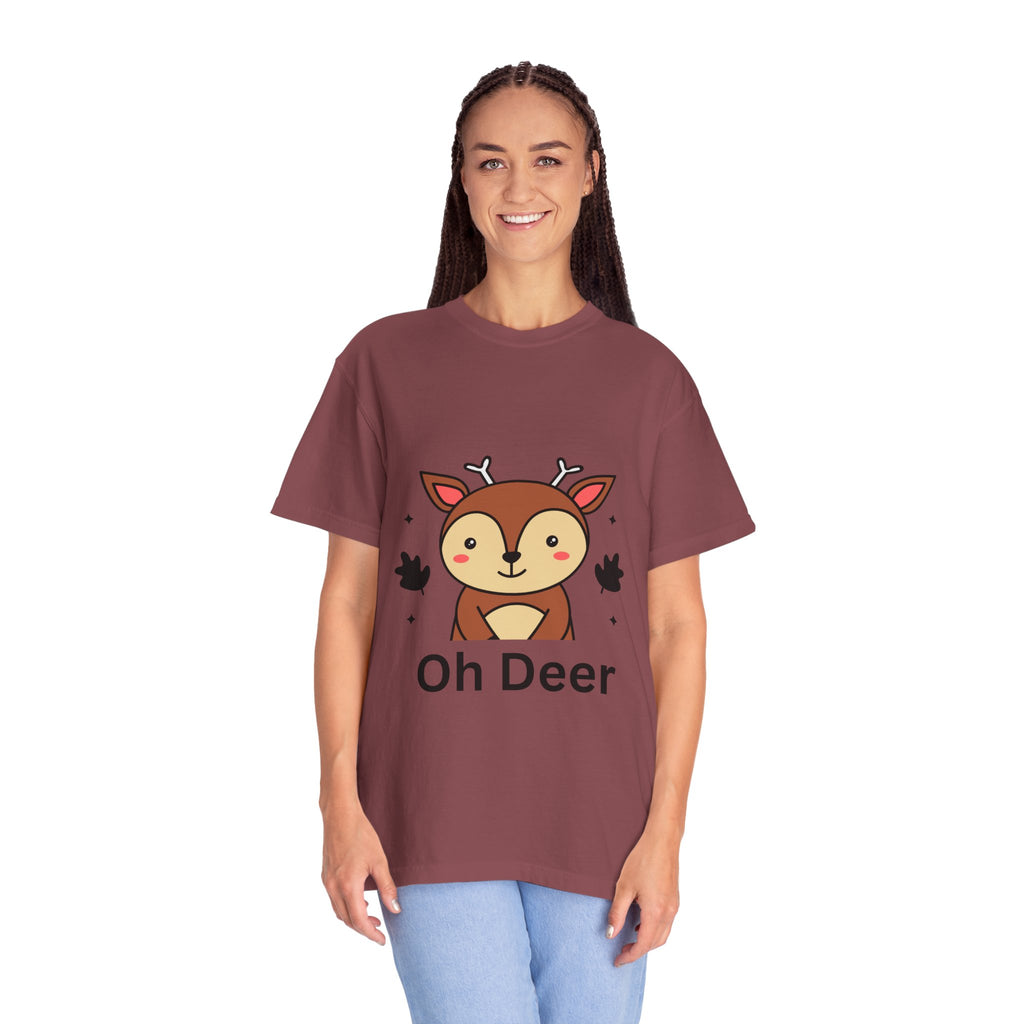 Cute Animal Graphic T-Shirt, Oh Deer Tee, Gift for Animal Lovers, Funny Shirt for Family, Casual Wear, Unisex Fashion