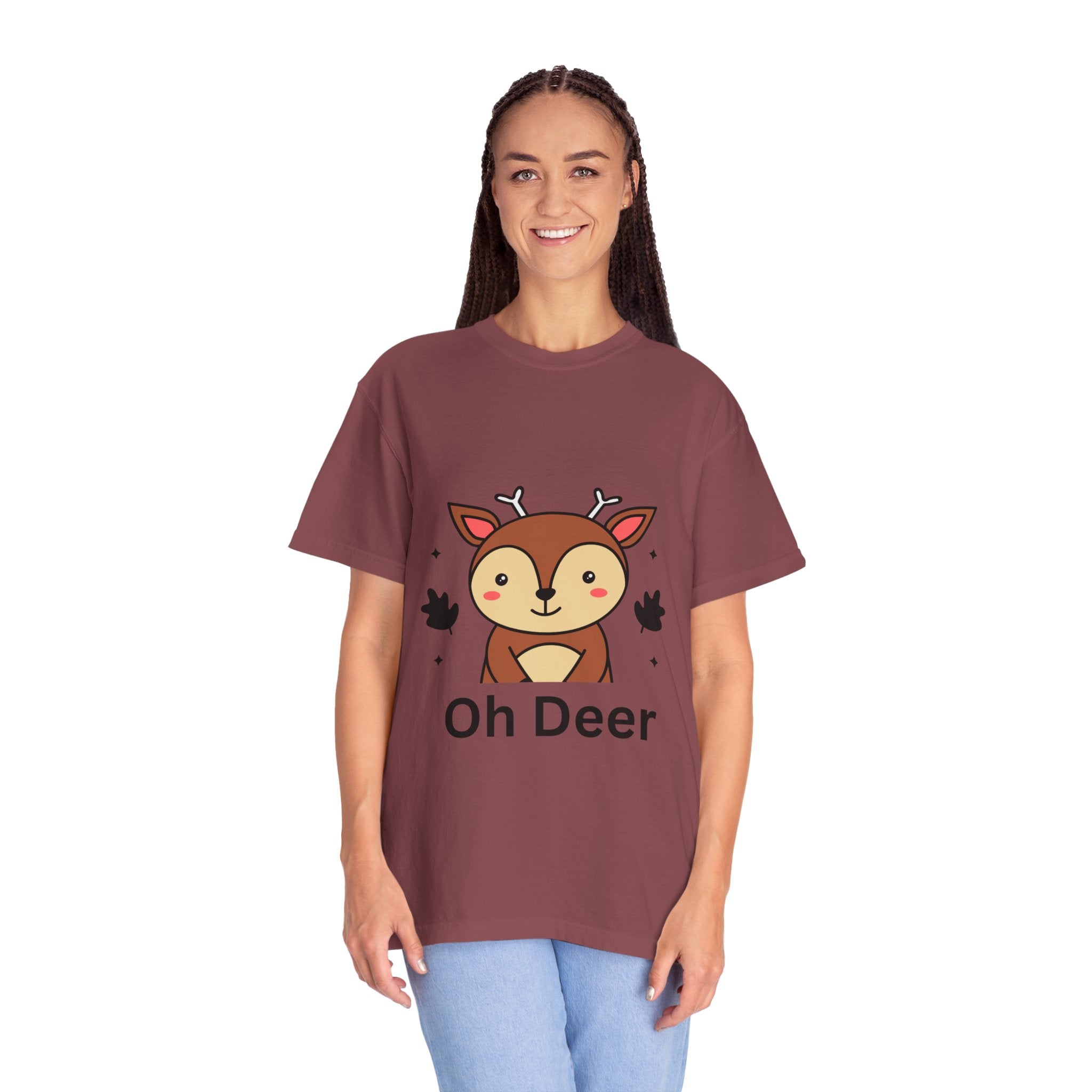 Cute Animal Graphic T-Shirt, Oh Deer Tee, Gift for Animal Lovers, Funny Shirt for Family, Casual Wear, Unisex Fashion