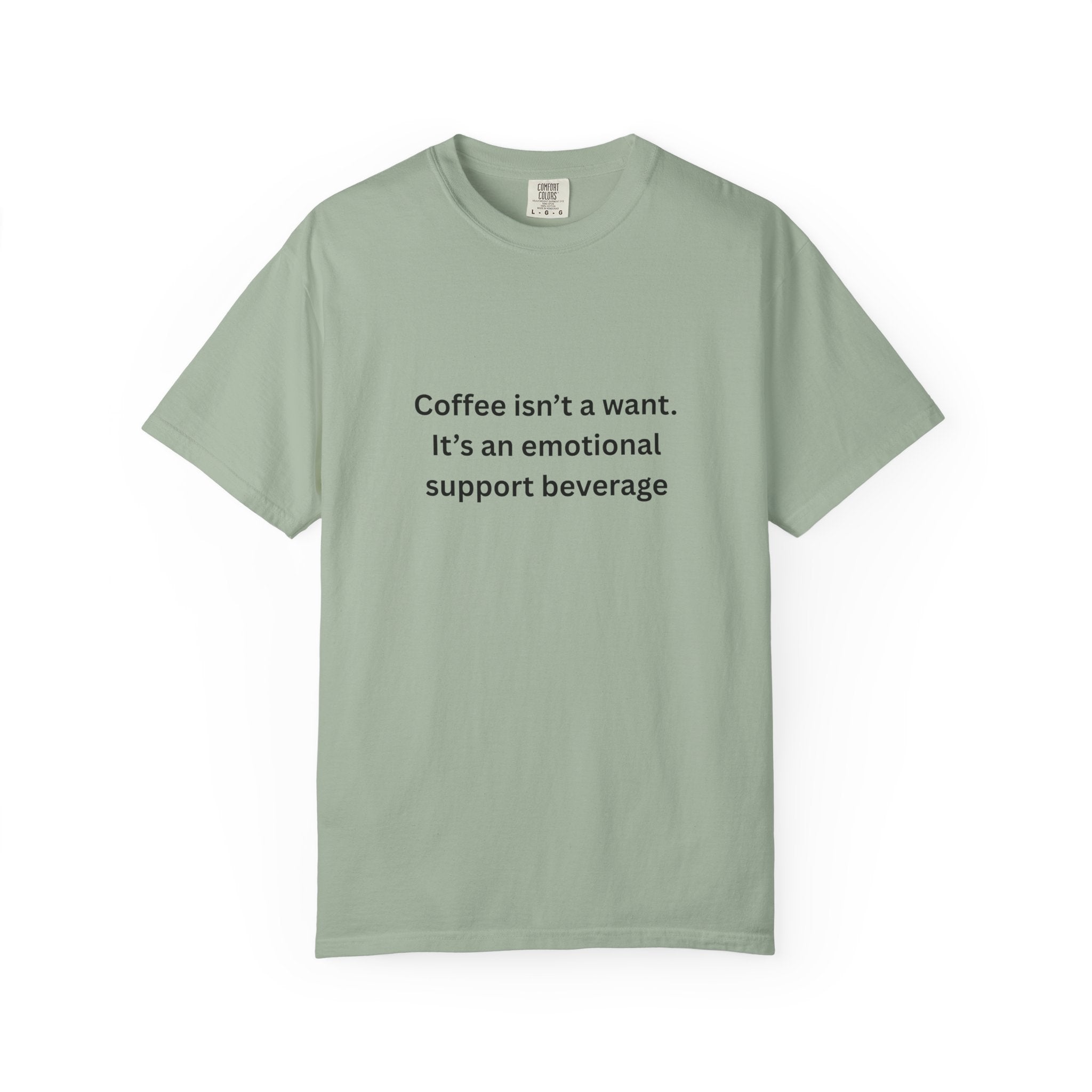 Emotional Support Coffee T-Shirt, Funny Coffee Tee, Gift for Coffee Lovers, Unisex Relaxed T-Shirt, Humor Apparel, Casual Wear