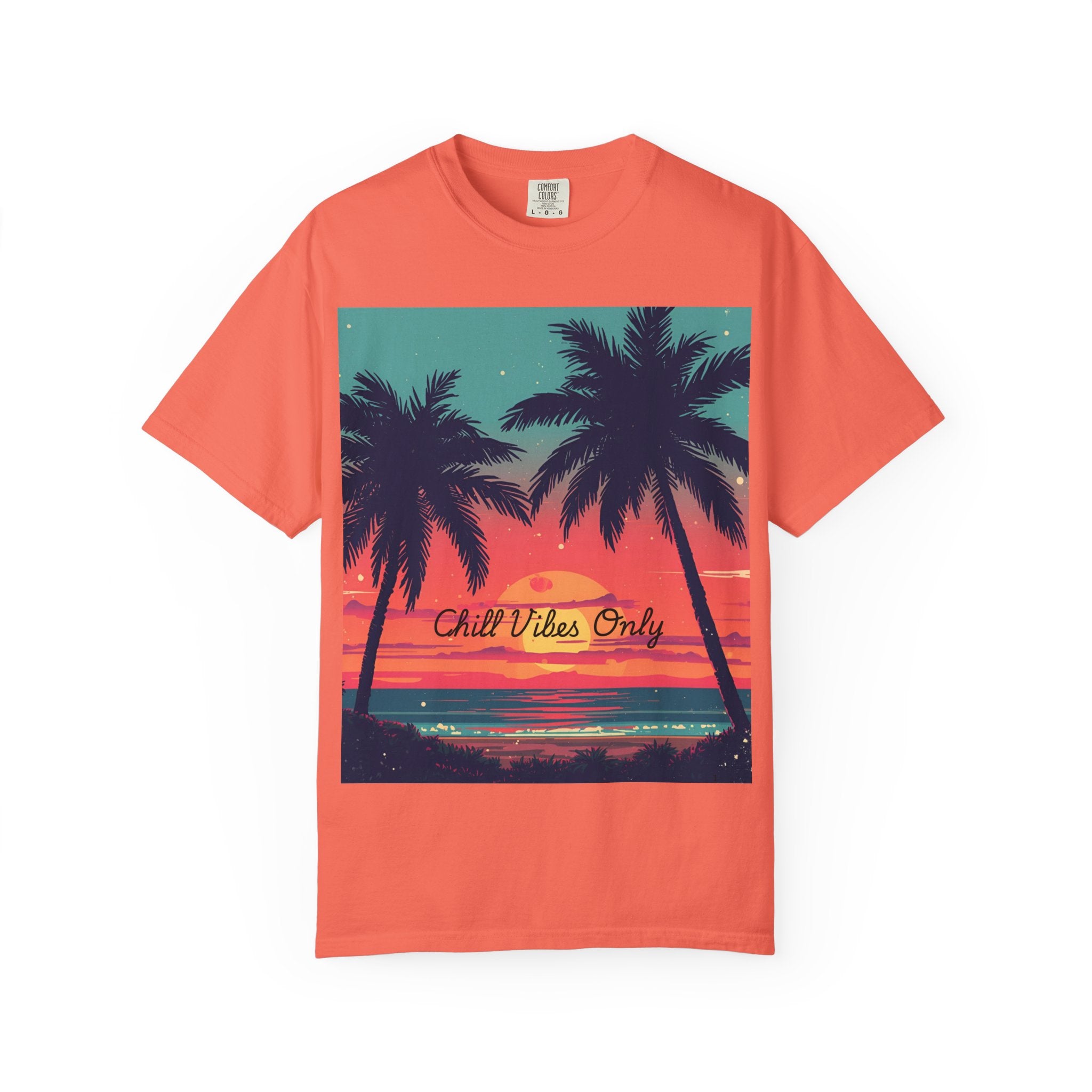 Tropical Sunset Unisex Garment-Dyed T-shirt