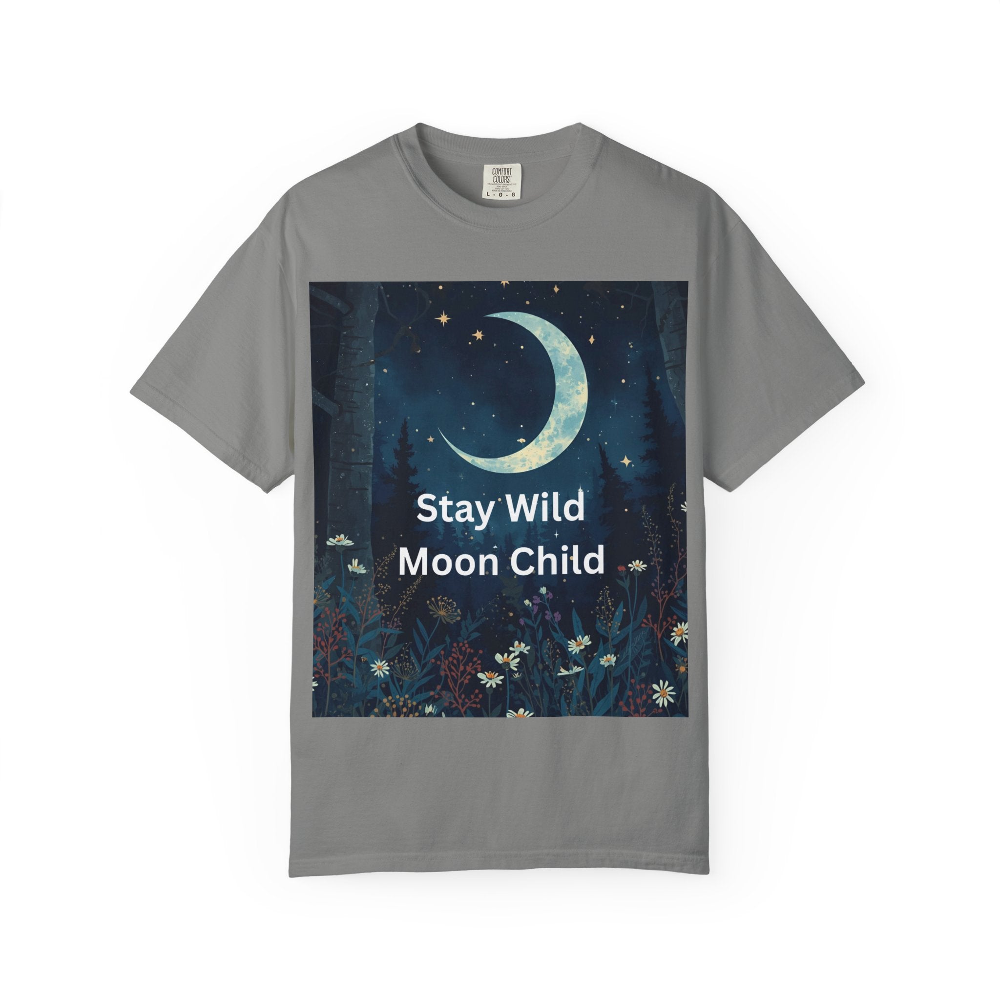 Unisex Stay Wild Moon Child T-Shirt, Stay Wild Graphic Tee, Boho Style Shirt, Gift for Nature Lovers, Vintage Vibe Apparel