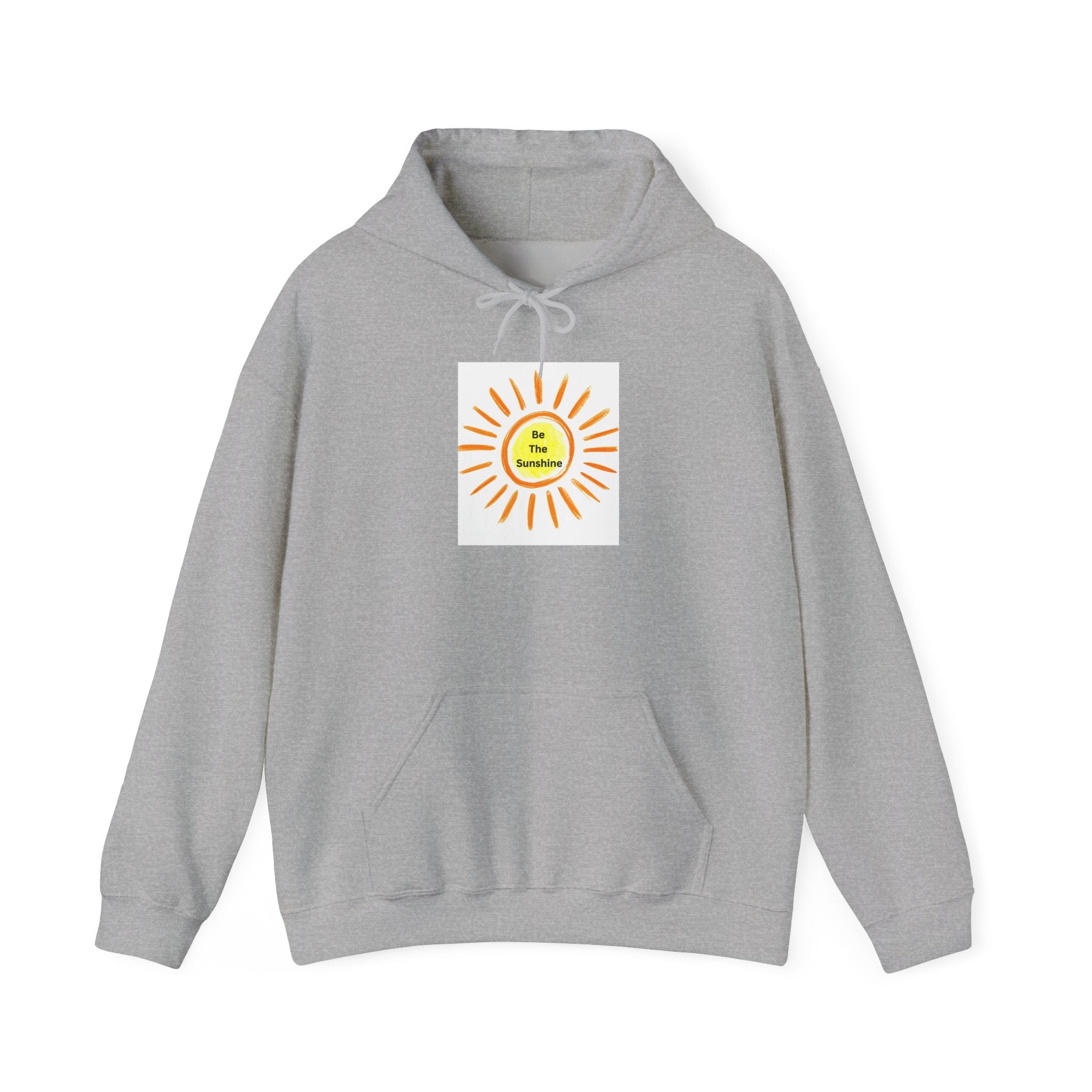Be The Sunshine Smiley Sun Graphic Hoodie - Cozy, Unisex Sweatshirt for Summer, Festivals, Birthdays, Gifts, Stylish Apparel