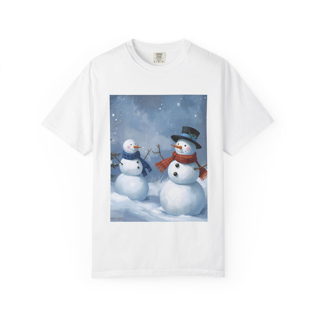 Christmas Snowman Family T-Shirt, Unisex Graphic Tee, Holiday Gift, Winter Apparel, Cozy Casual Wear, Christmas T-Shirt