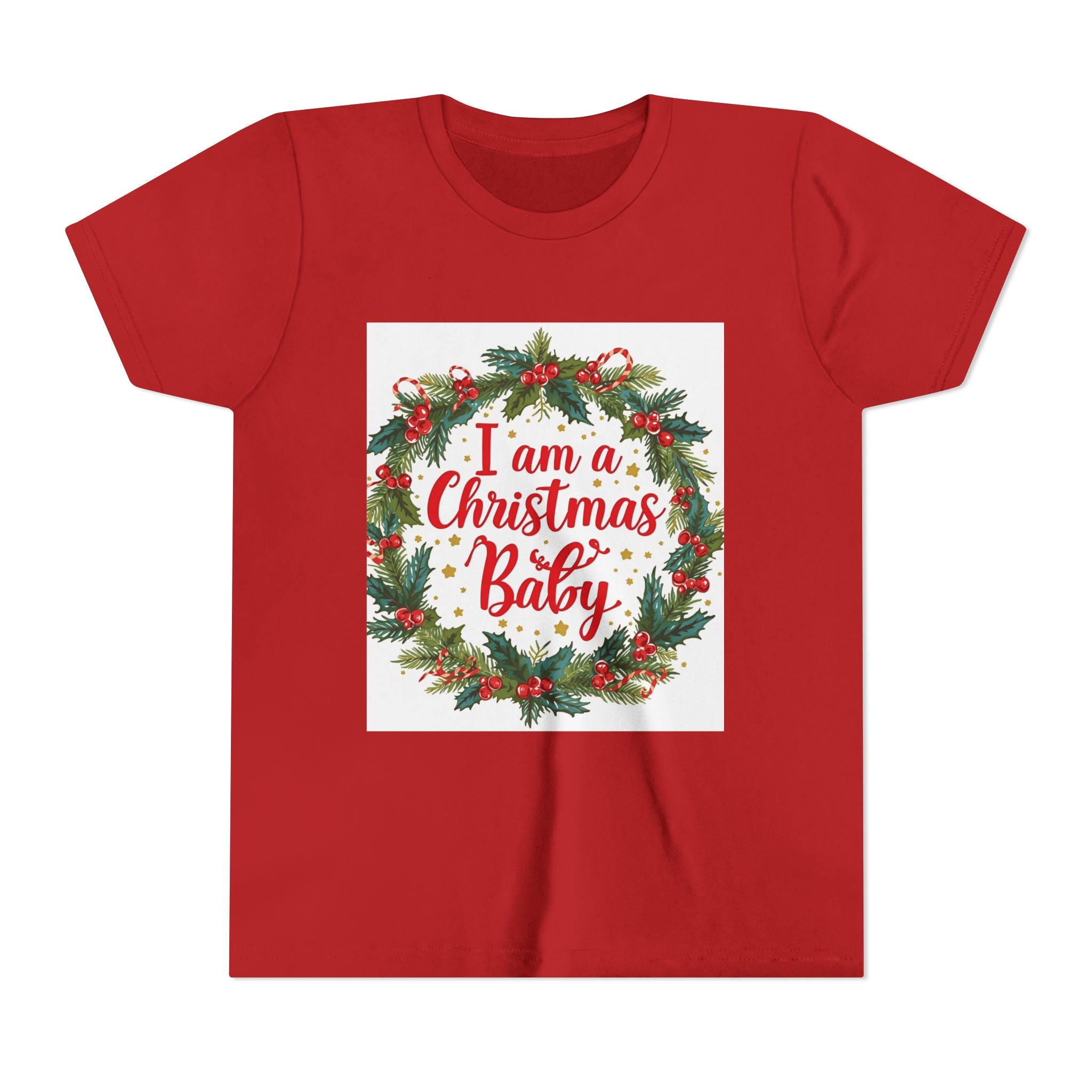 I Am A Christmas Baby Youth Short Sleeve Tee