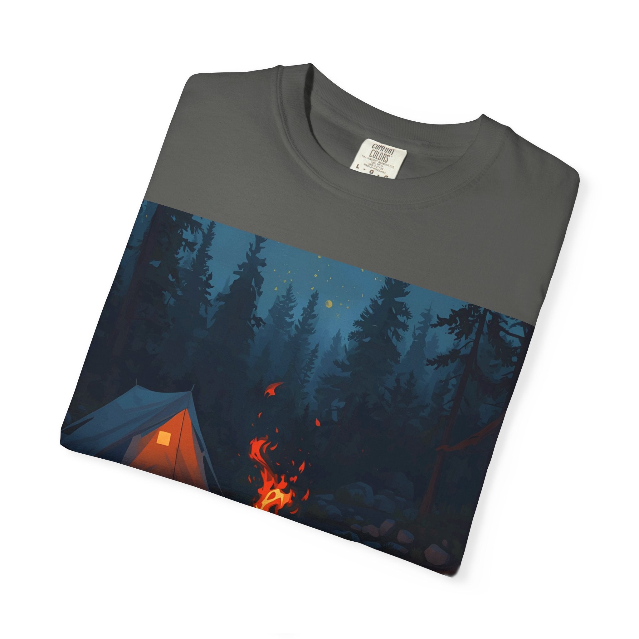 Campfire Adventure T-Shirt - Unisex Outdoors Shirt, Camping Apparel, Nature Lover Gift, Travel Tee, Boho Style Wear