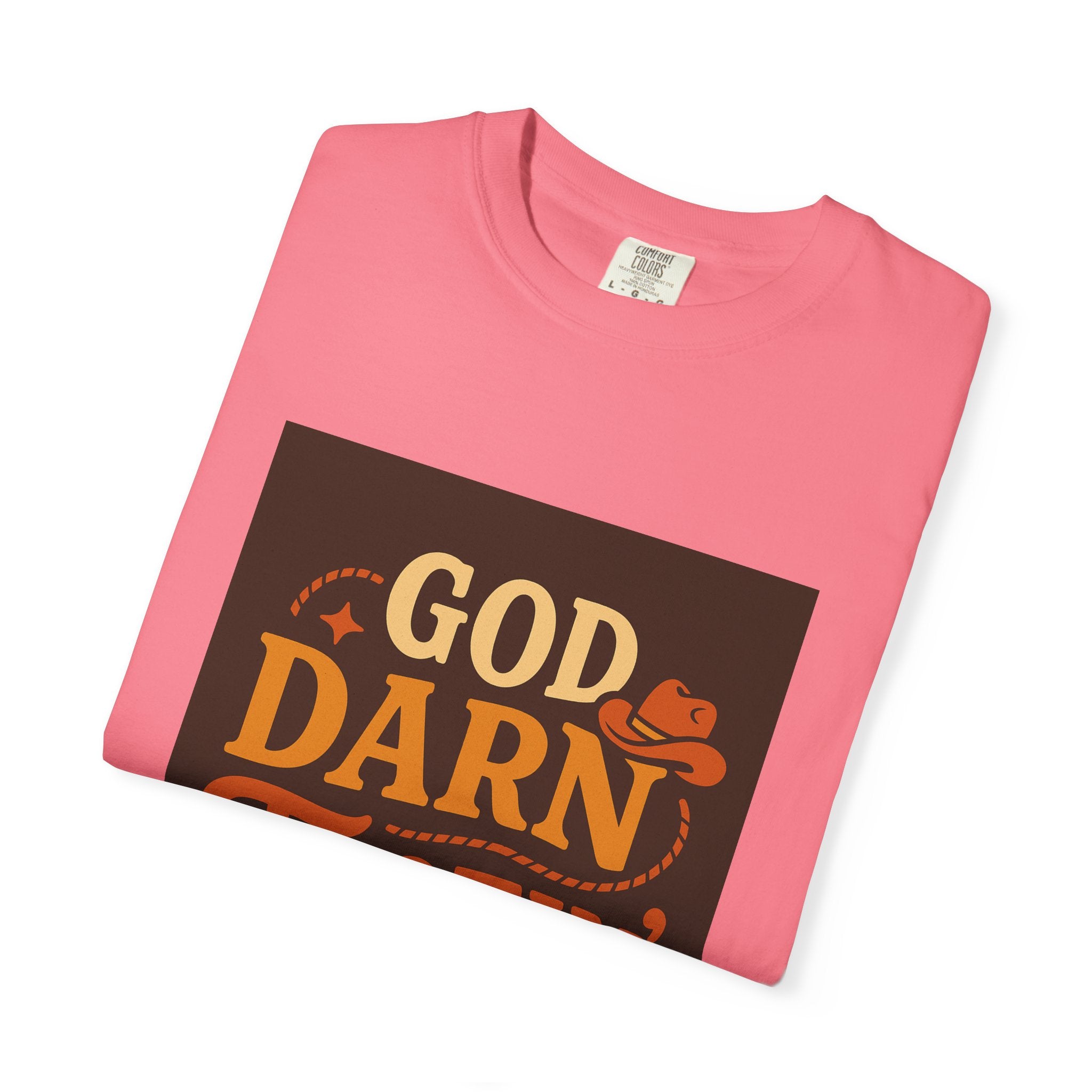 Vintage-Inspired Unisex T-Shirt with 'God Darn Tootin' Graphic - Perfect for Cowpoke Gatherings, Western Themed Events, Gift