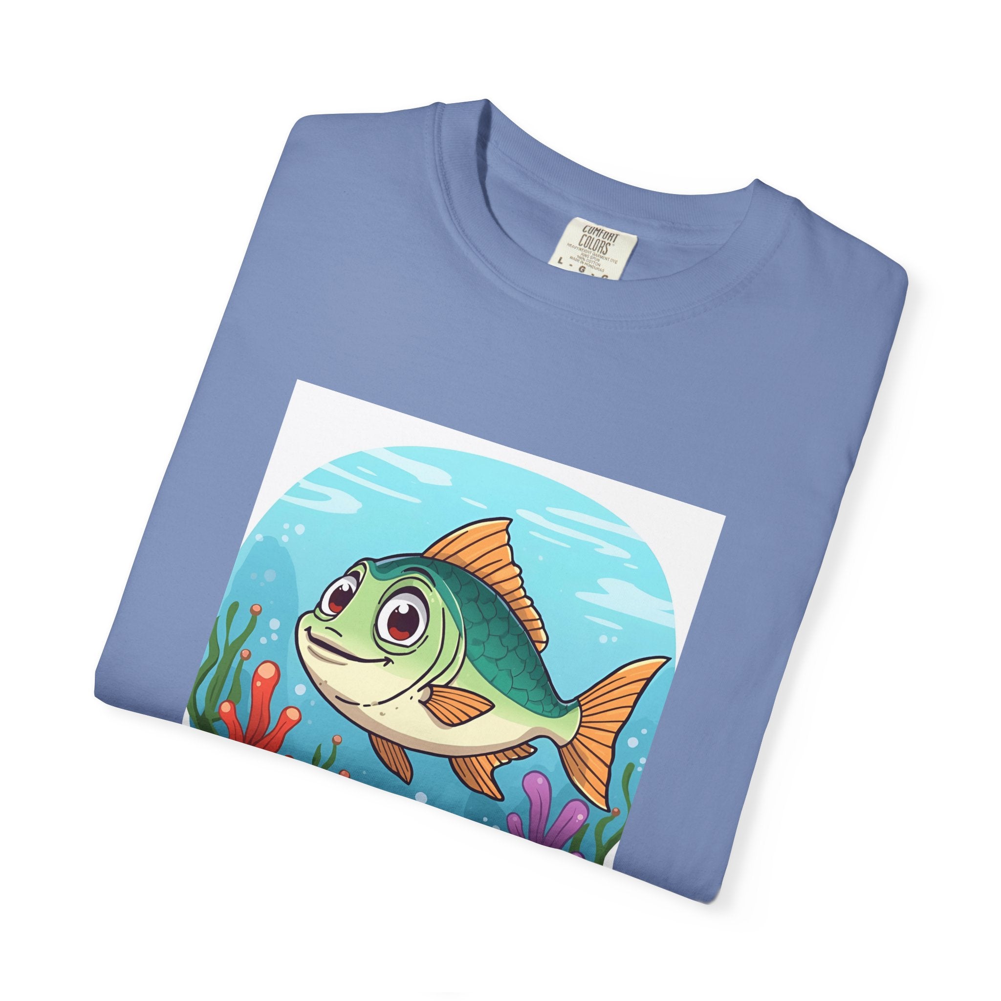 Playful Fish T-Shirt for Nature Lovers, Here Fishy Fishy Fishy Tee, Unisex Casual Wear, Perfect for Birthdays, Summer Fun, Beach Outings