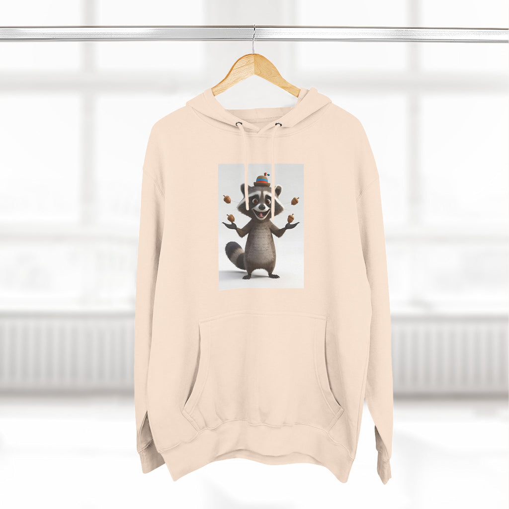 Raccoon Three-Panel Fleece Hoodie