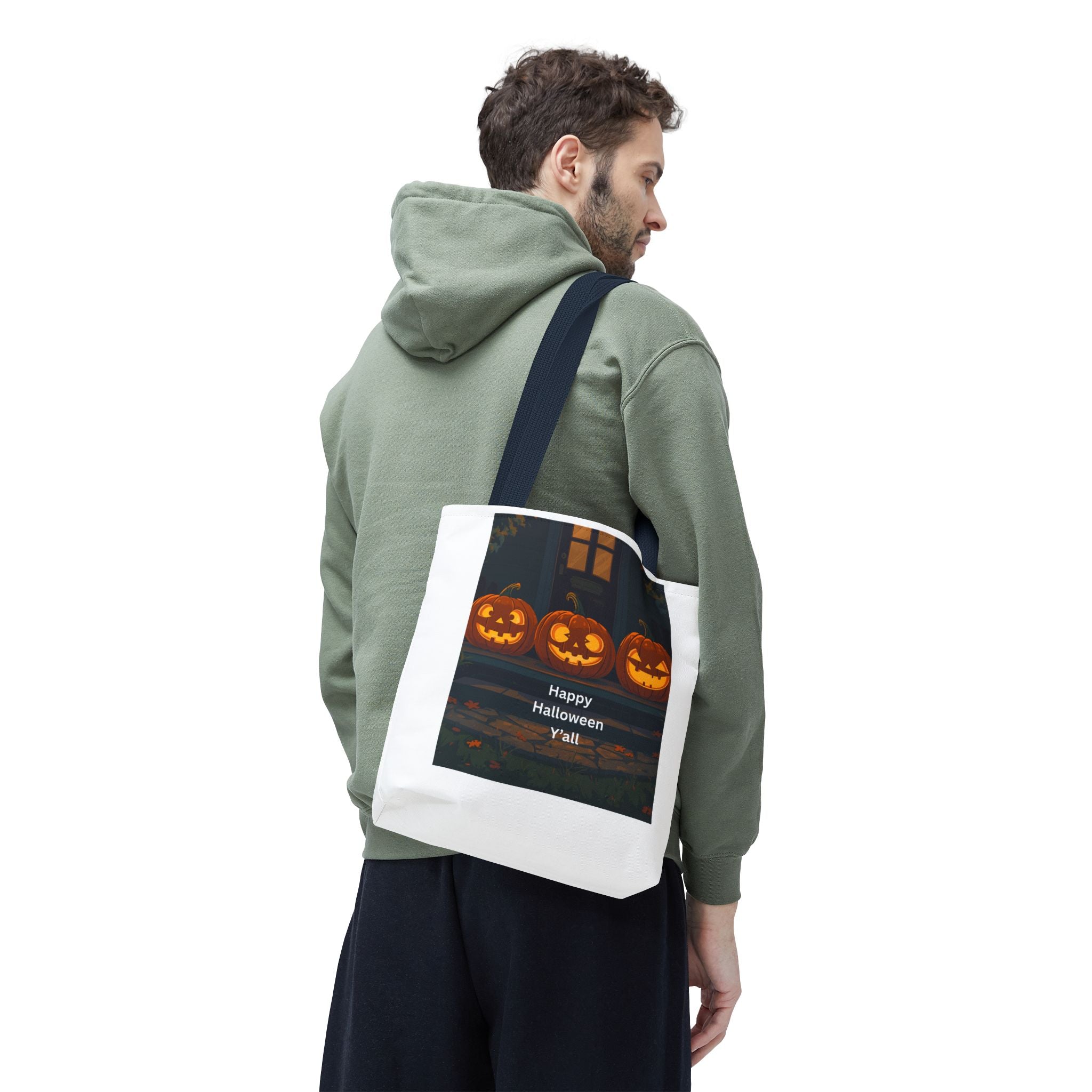 Spooky Halloween Tote Bag, Trick-or-Treat Bag, Pumpkin Bag, Fall Tote, Festive Grocery Bag, Halloween Decor