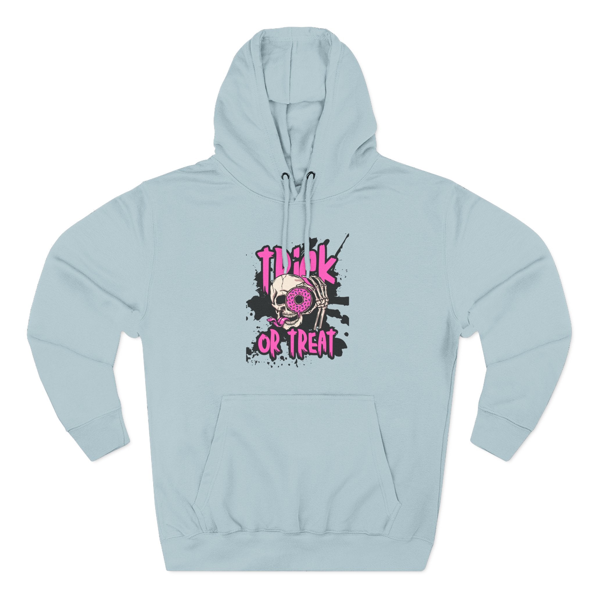 Trick Or Treat Skull Three-Panel Fleece Hoodie