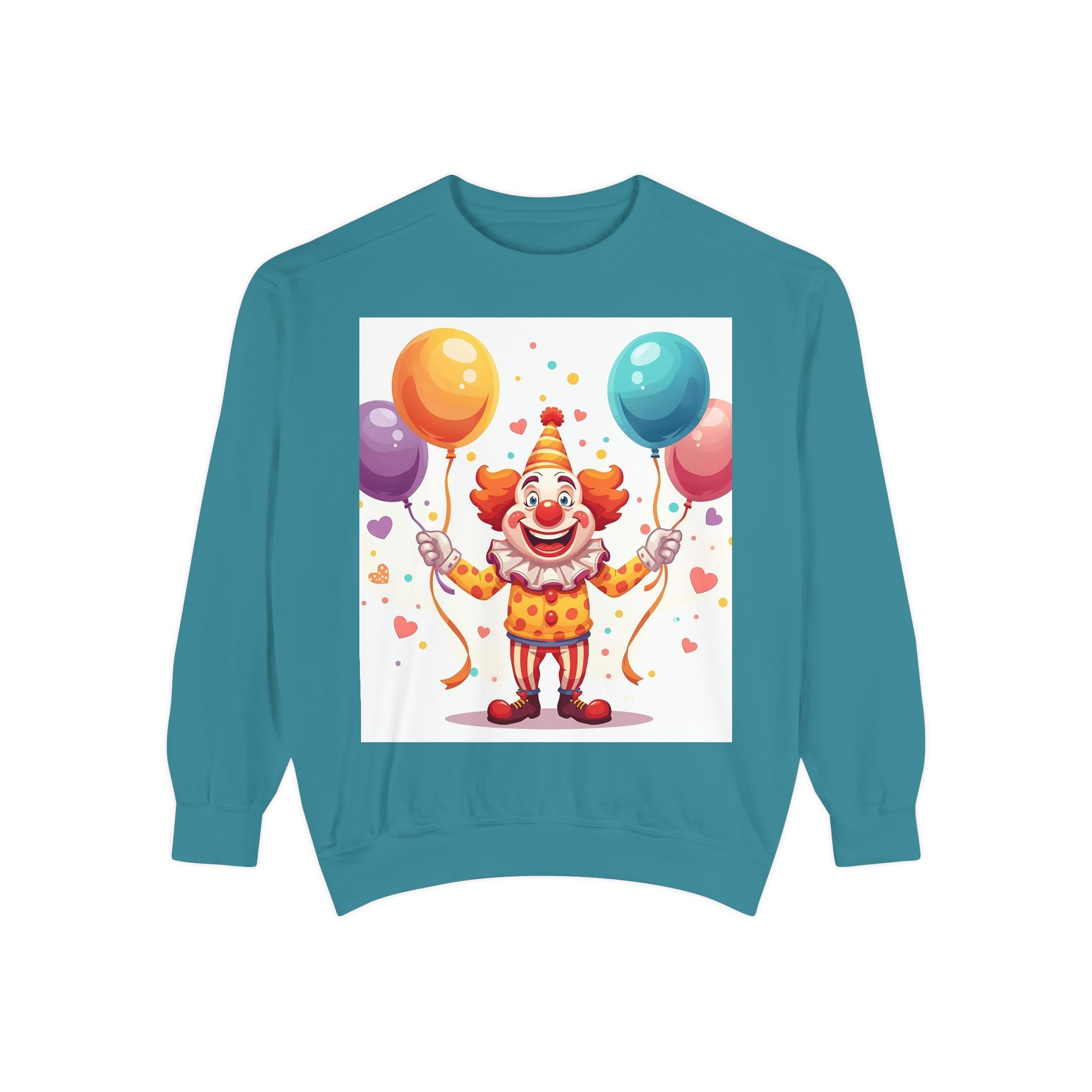 Funny Clown Unisex Garment-Dyed Sweatshirt