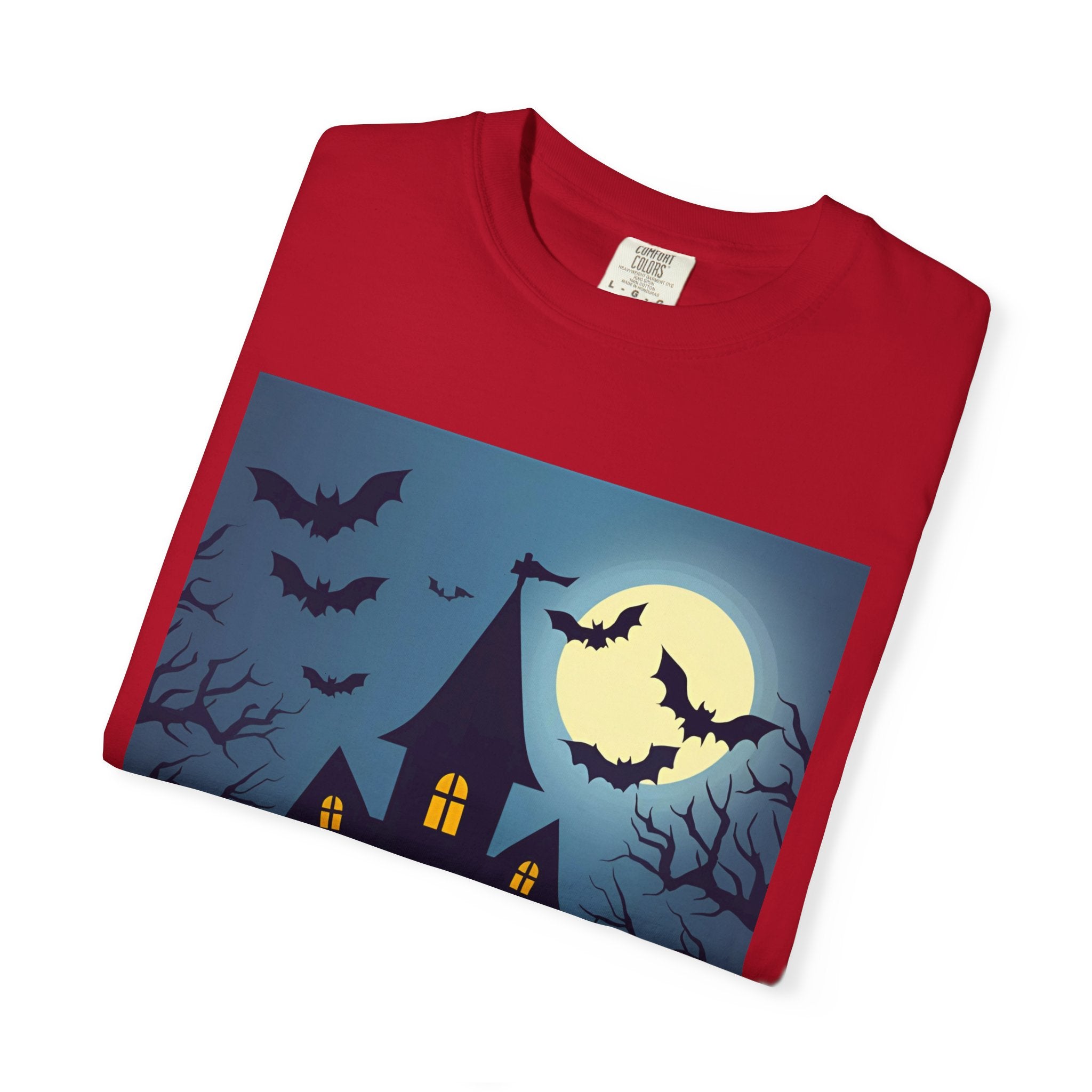Haunted House T-Shirt, Spooky Halloween Tee, Unisex Shirt, Fall Apparel, Ghostly Graphic Tee, October Celebration Outfit