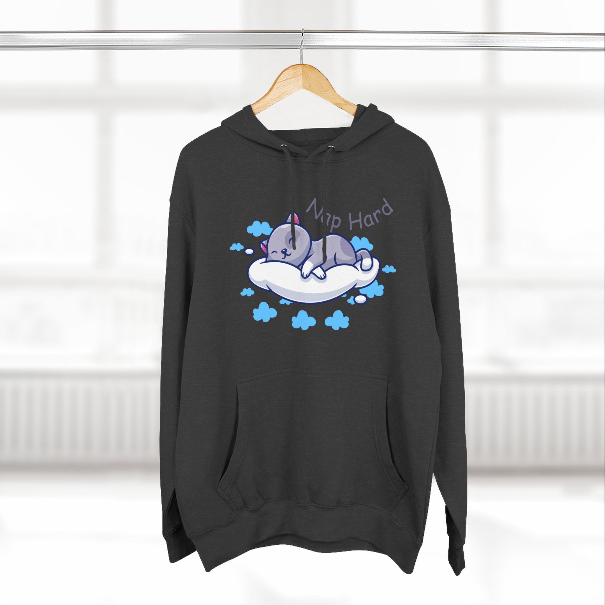 Cozy Cat Nap Hoodie - Perfect for Pet Lovers, Chill Days, Cozy Nights, Birthday Gift, Cat Pajama