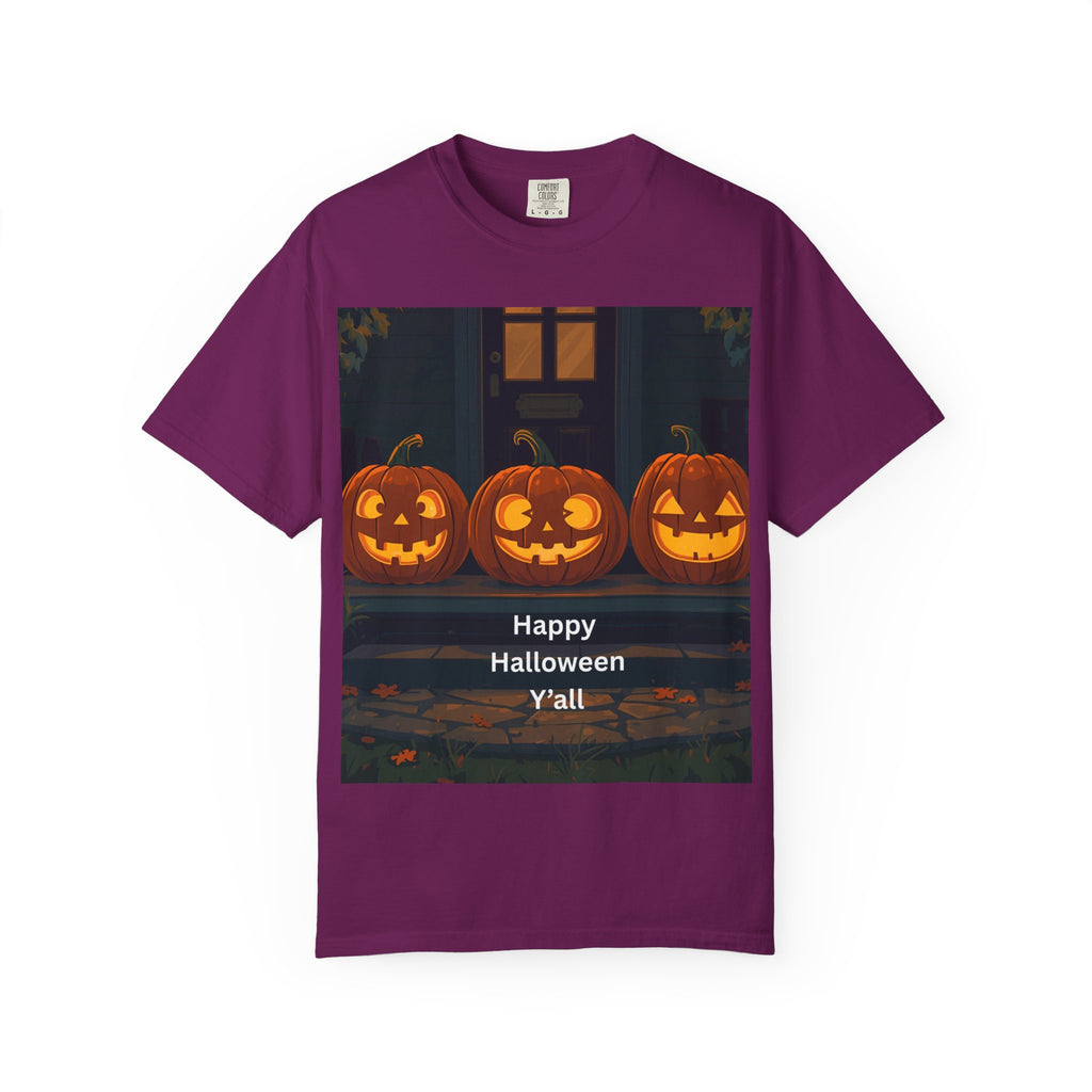 Happy Halloween Pumpkin Unisex T-shirt, Spooky Season Tee, Fall Festival Shirt, Pumpkin Graphic Top, Halloween Gift for Him/Her