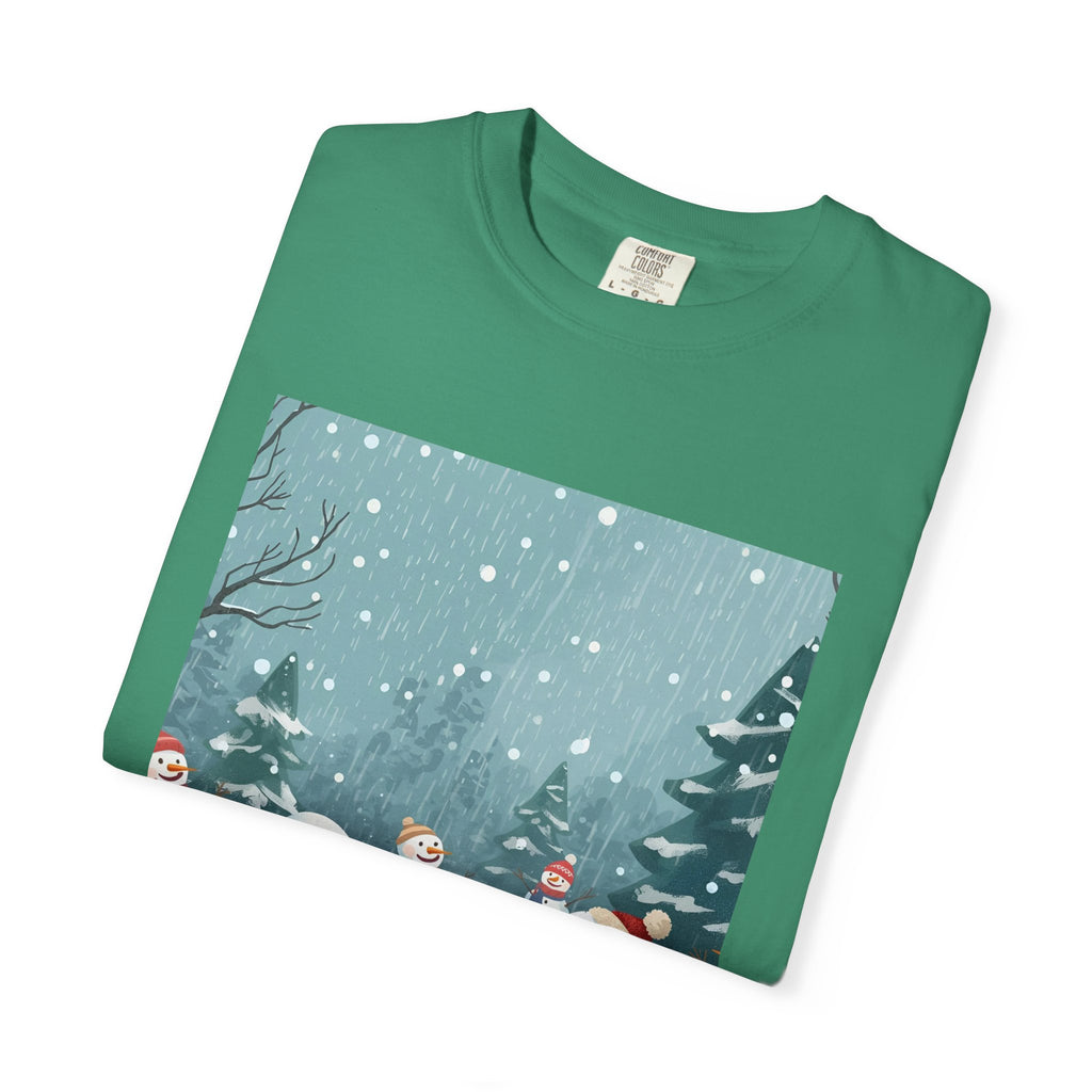 Festive Christmas Snowman Winter Wonderland T-shirt, Holiday Tee, Snowman Gift, Cozy Apparel, Unisex Christmas Shirt, Festive Winter Wear