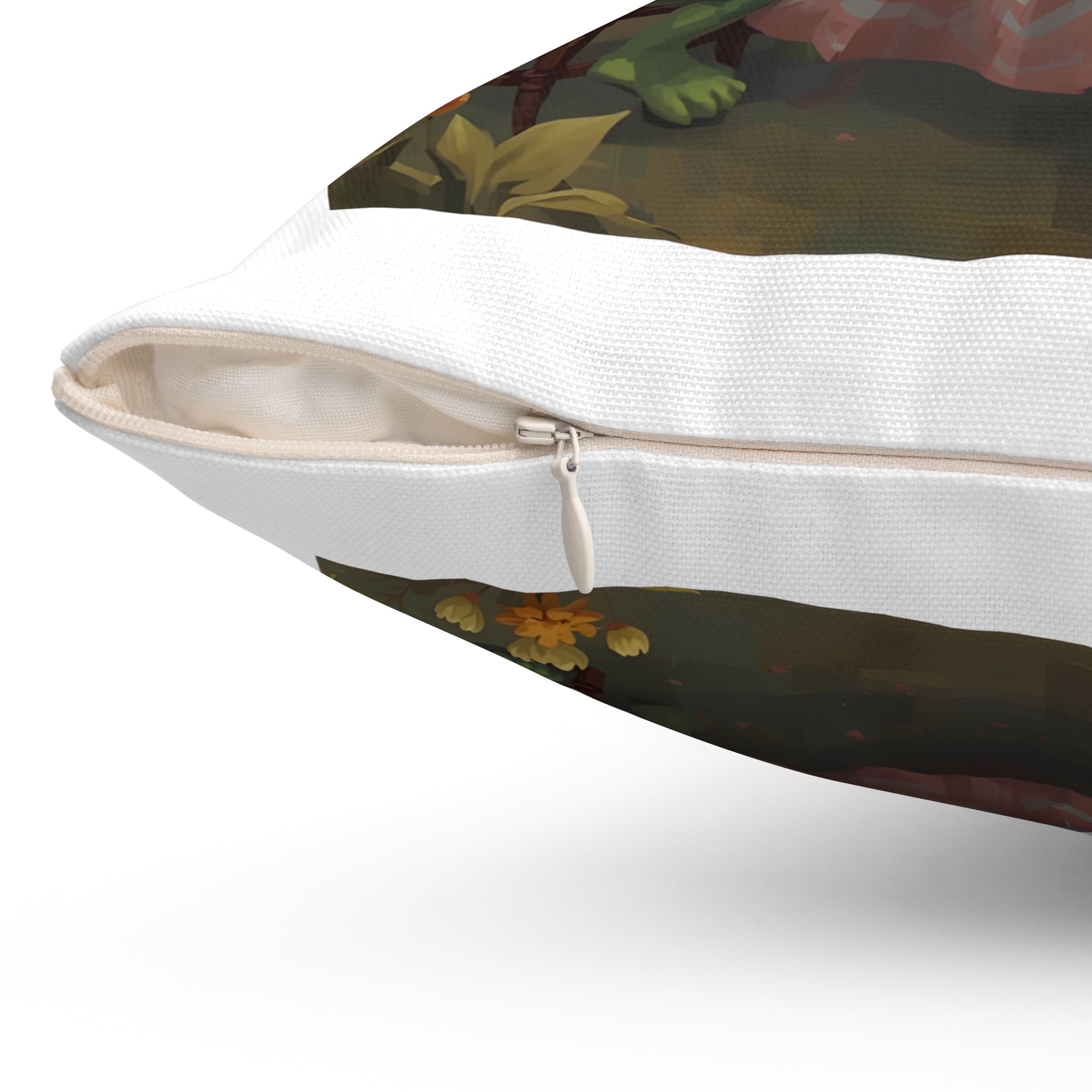 Whimsical Turtle Tea Party Pillow, Decorative Cushion, Unique Home Decor, Gift for Animal Lovers, Playful Living Room Accent