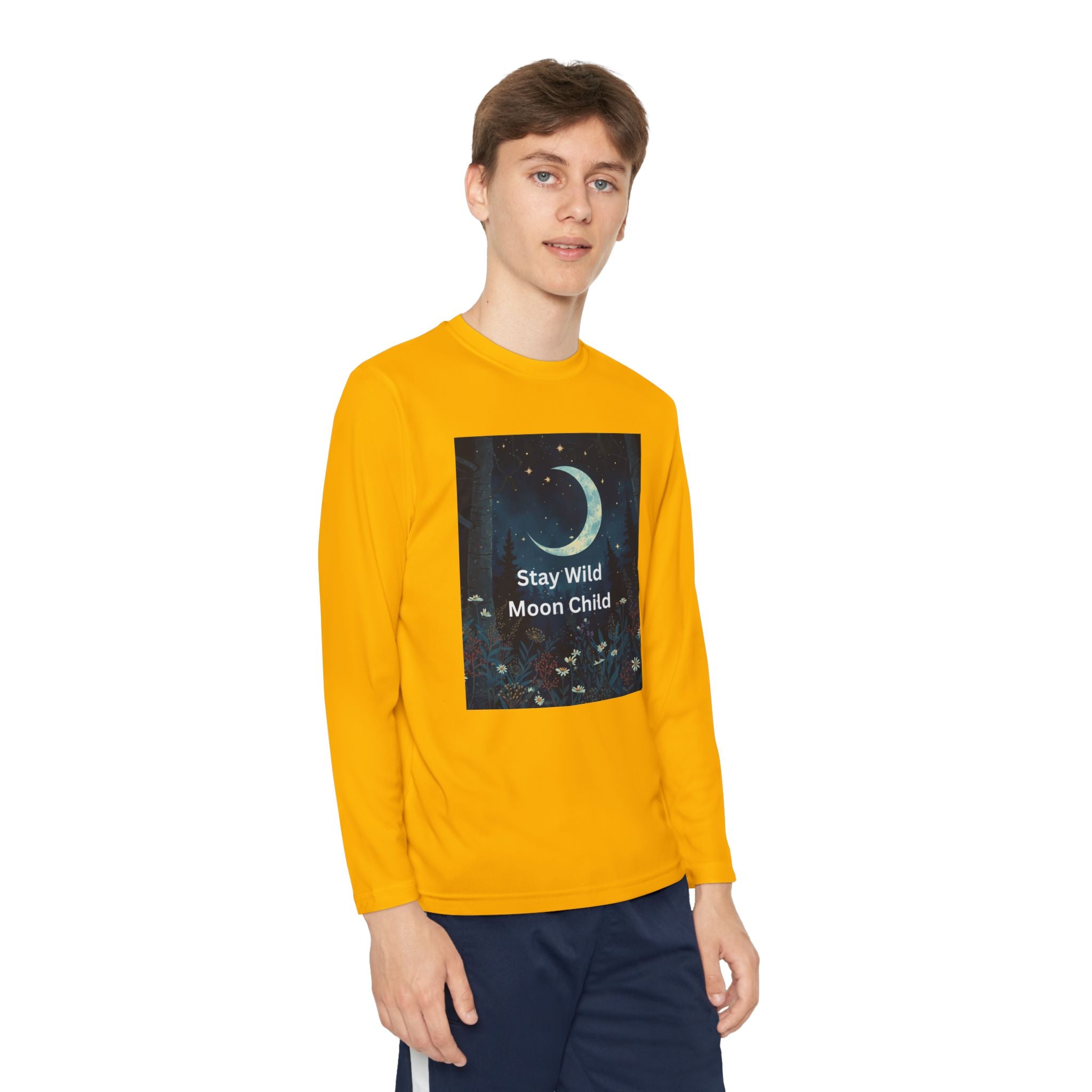 Stay Wild Moon Child Youth Long Sleeve Competitor Tee