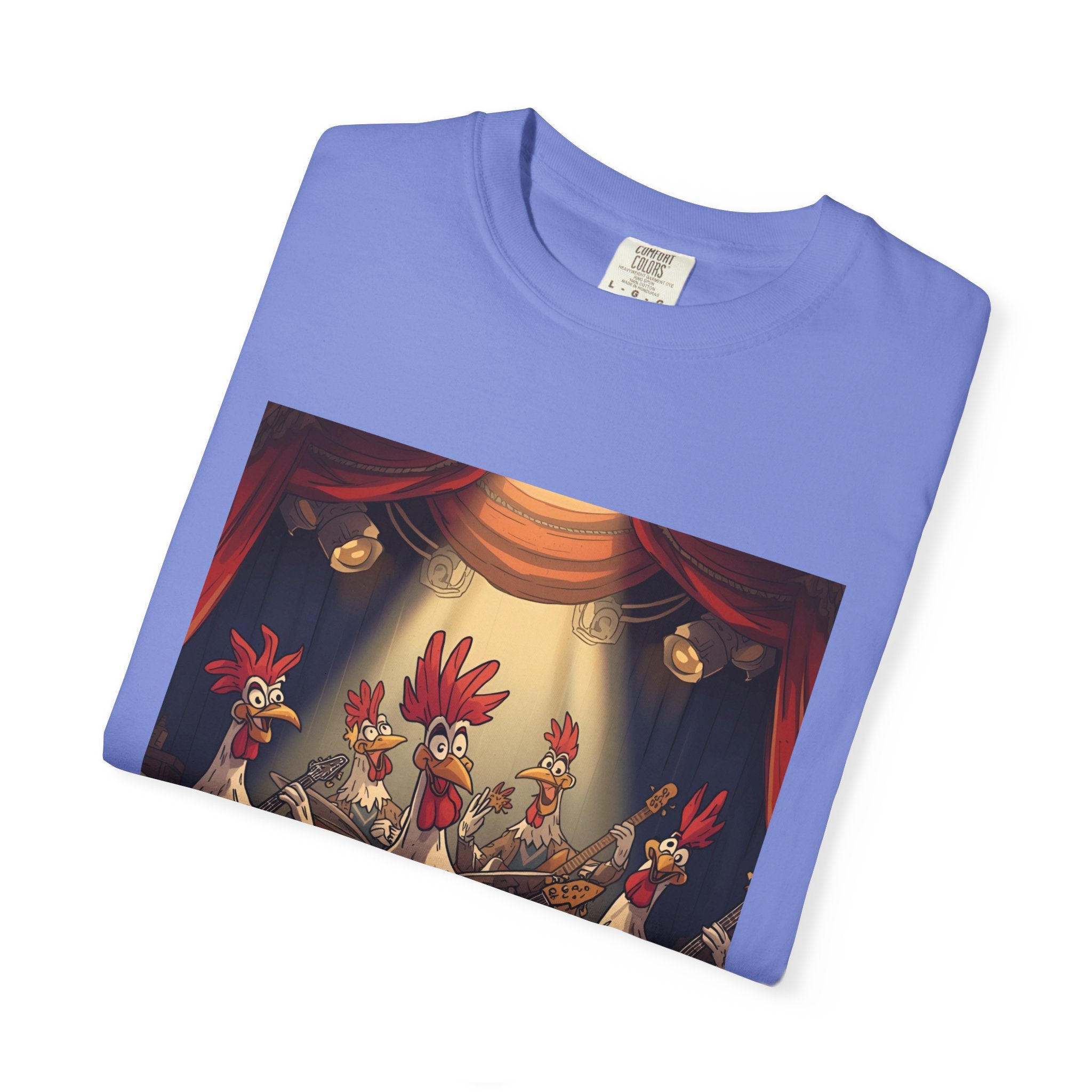 Funny Chicken Band T-Shirt, Unisex Tee for Chicken Lovers, Gift for Musicians, Birthday Shirt, Animal Art Clothing