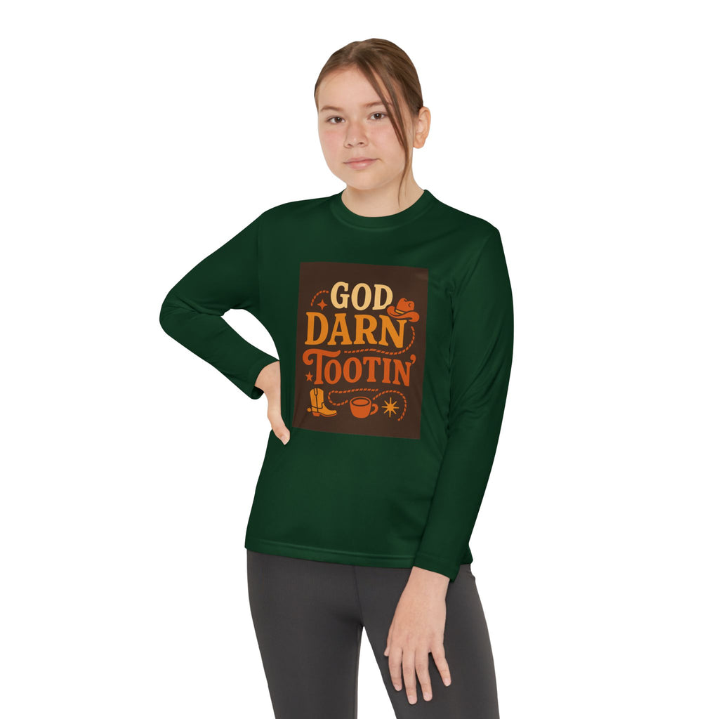 God Darn Tootin Youth Long Sleeve Competitor Tee