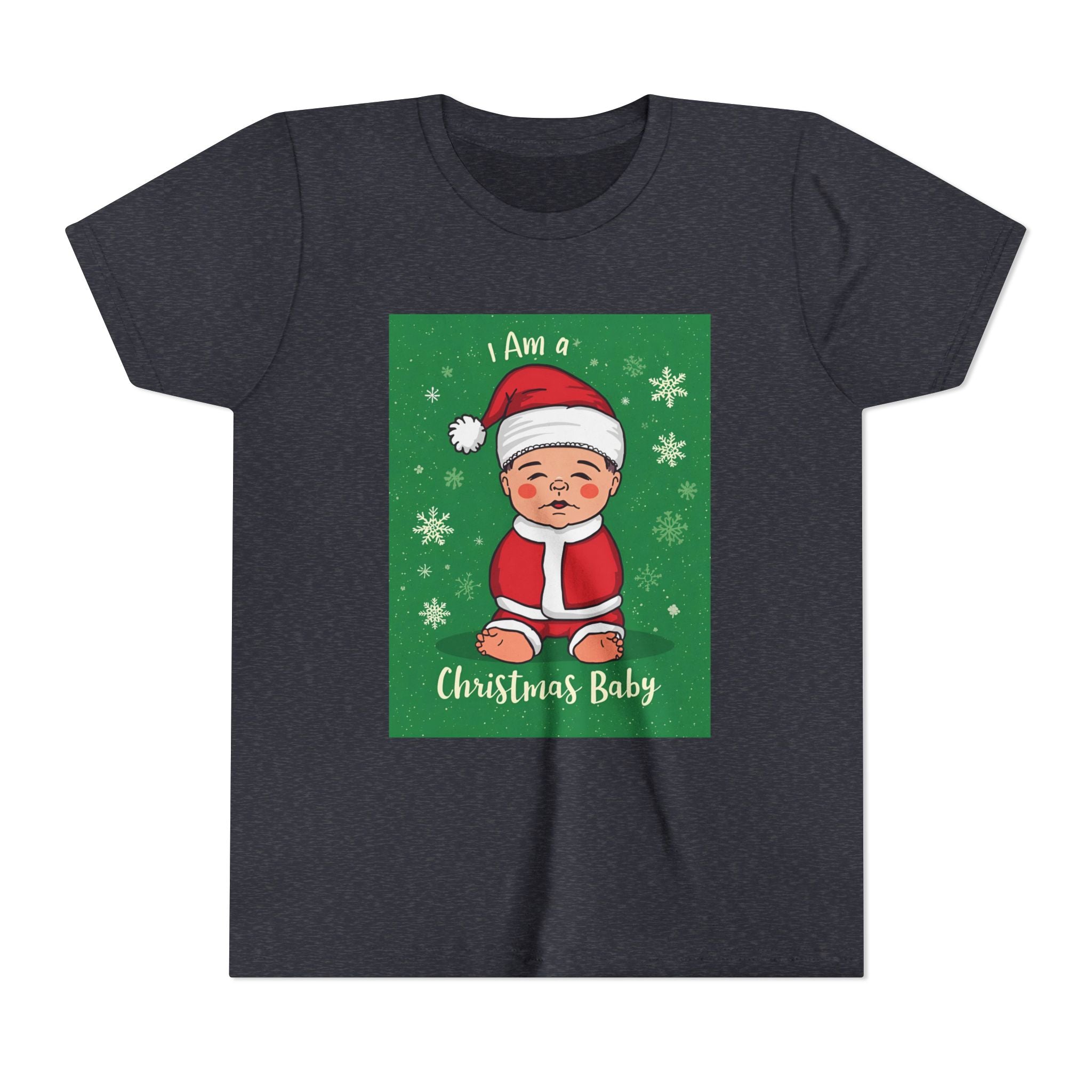 I Am A Christmas Baby Youth Short Sleeve Tee