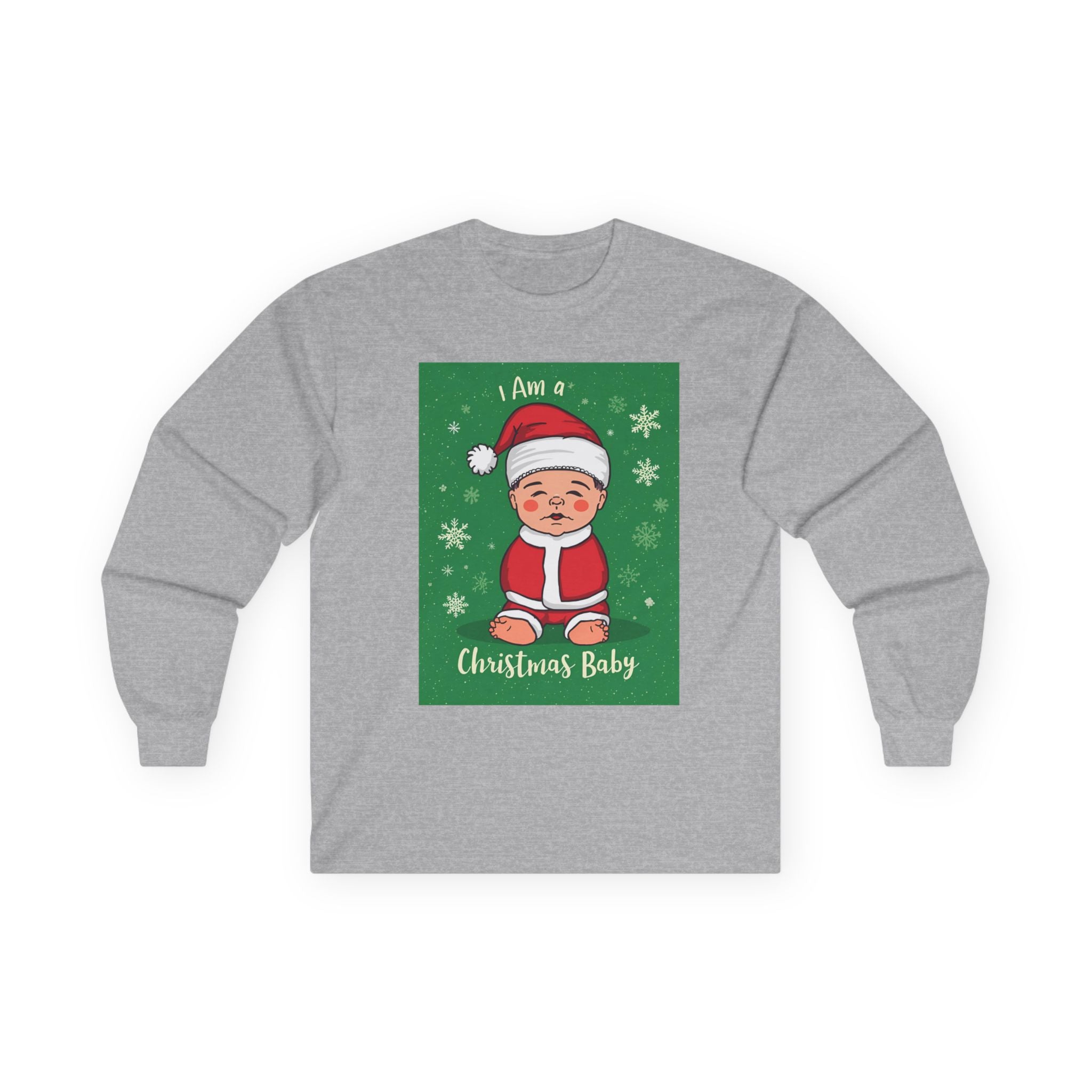 Christmas Baby Long Sleeve Tee, Holiday Shirt, Winter Apparel, Cute Baby Shirt, Unisex Holiday Clothing