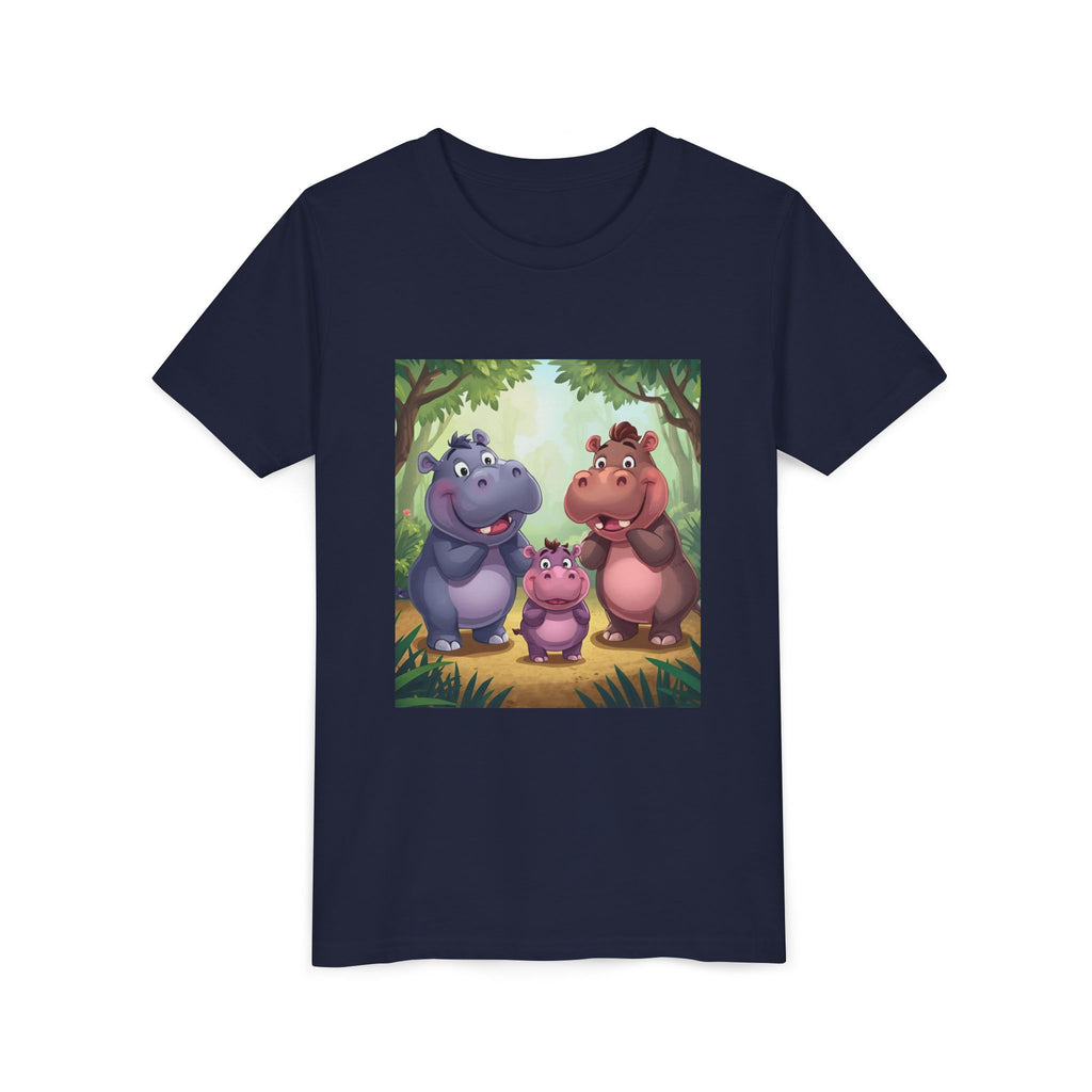 Hippo Cute Youth Short Sleeve Tee