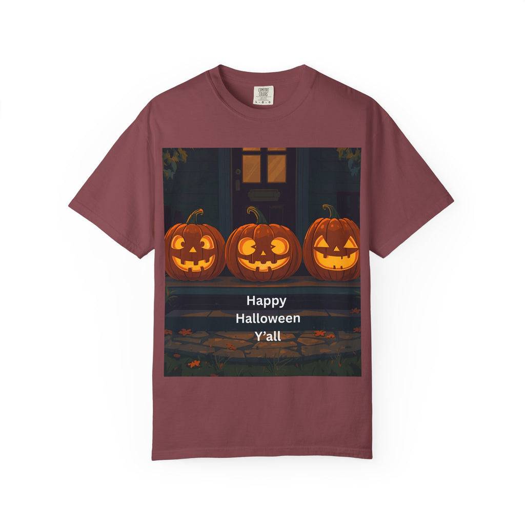 Happy Halloween Pumpkin Unisex T-shirt, Spooky Season Tee, Fall Festival Shirt, Pumpkin Graphic Top, Halloween Gift for Him/Her