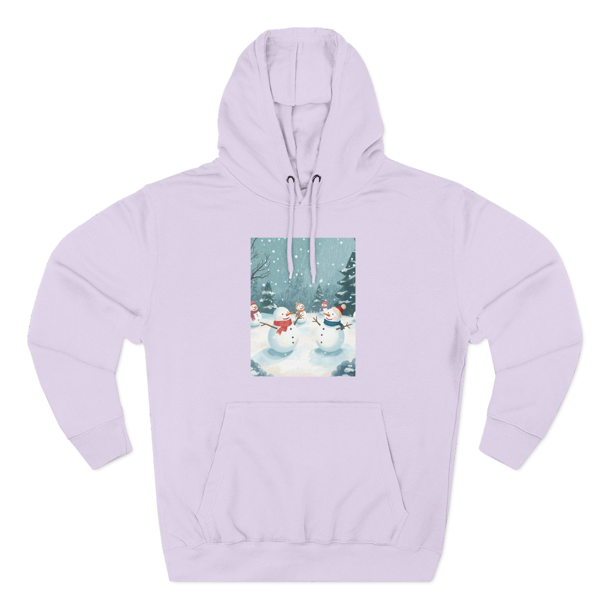Cozy Snowman Hoodie, Winter Apparel, Holiday Gift, Christmas, Fleece Hoodie, Seasonal Style, Cold Weather Wear