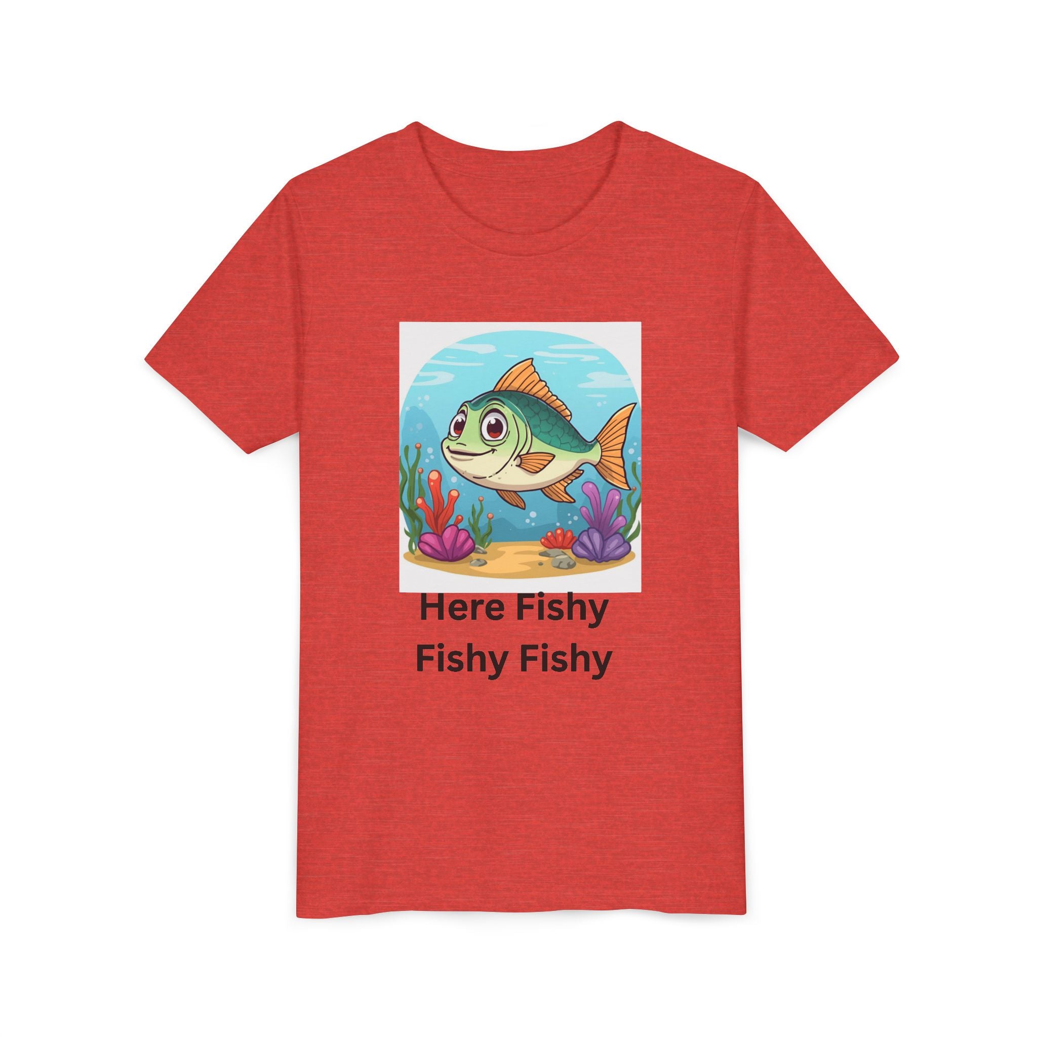 Here Fishy Fishy Fishy Youth Short Sleeve Tee
