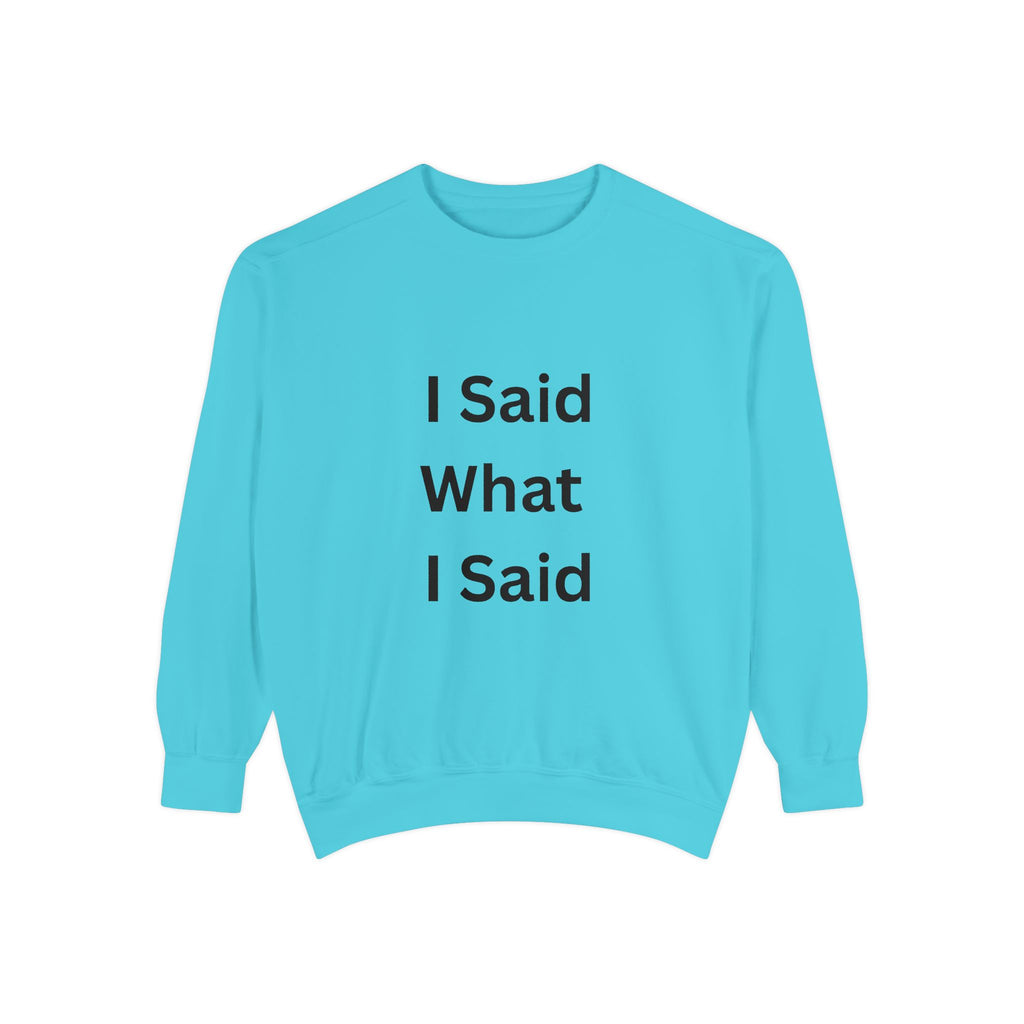 I Said What I Said Unisex Garment-Dyed Sweatshirt