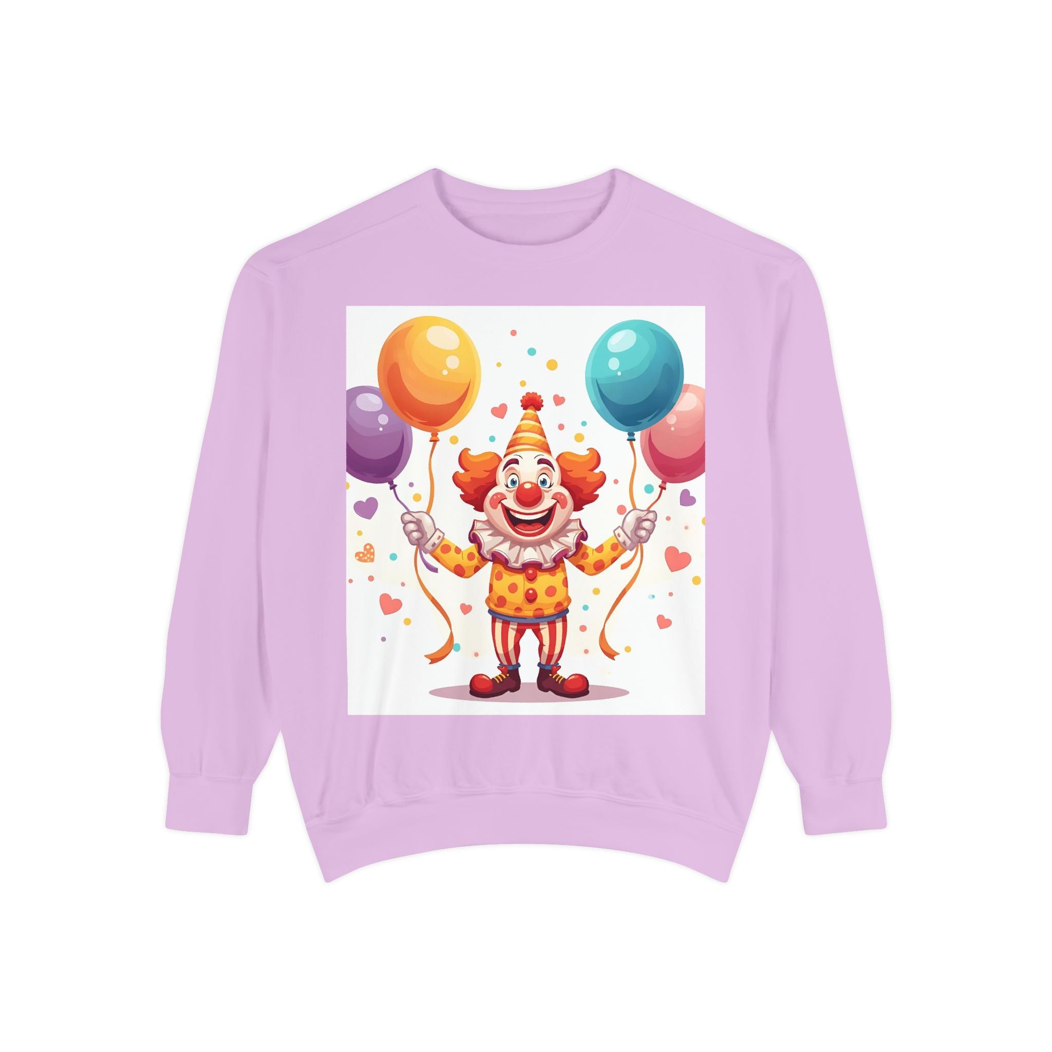 Funny Clown Unisex Garment-Dyed Sweatshirt