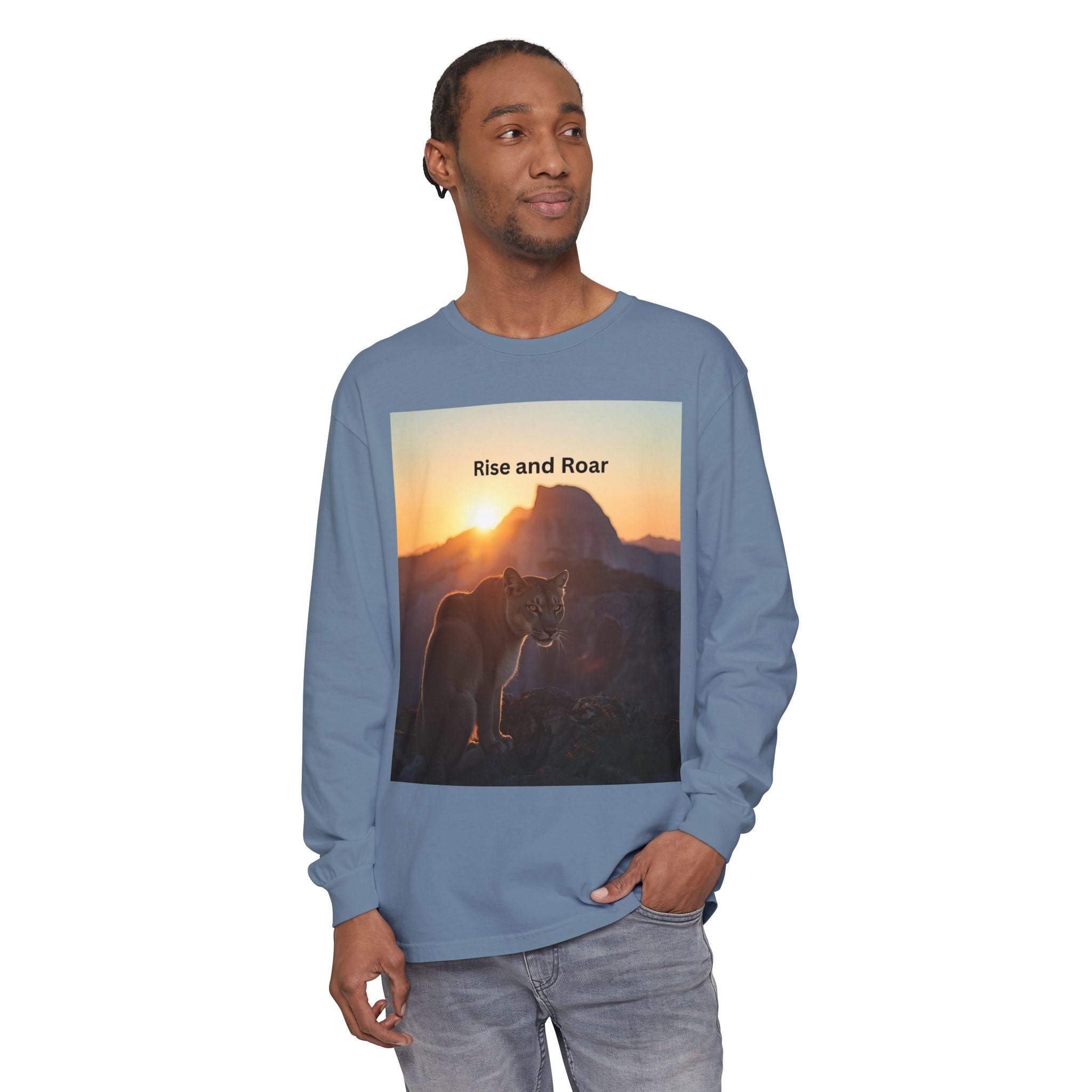 Rise And Roar Unisex Garment-dyed Long Sleeve T-Shirt